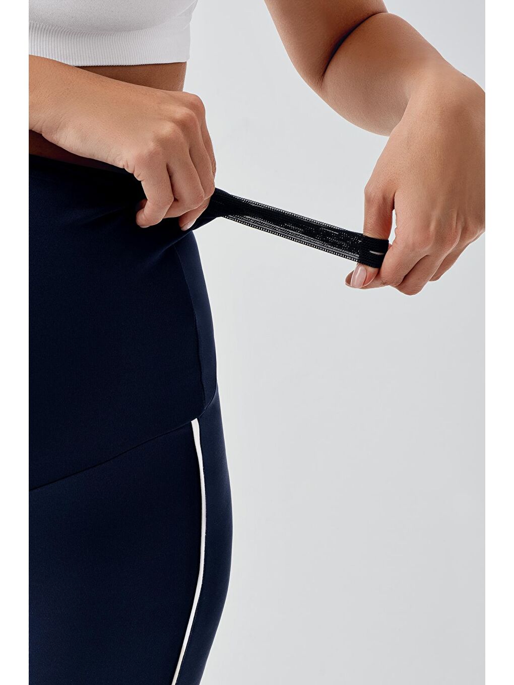 Lacivert Biyeli Yüksek Bel Esnek Toparlayıcı Hamile Tayt T24-6