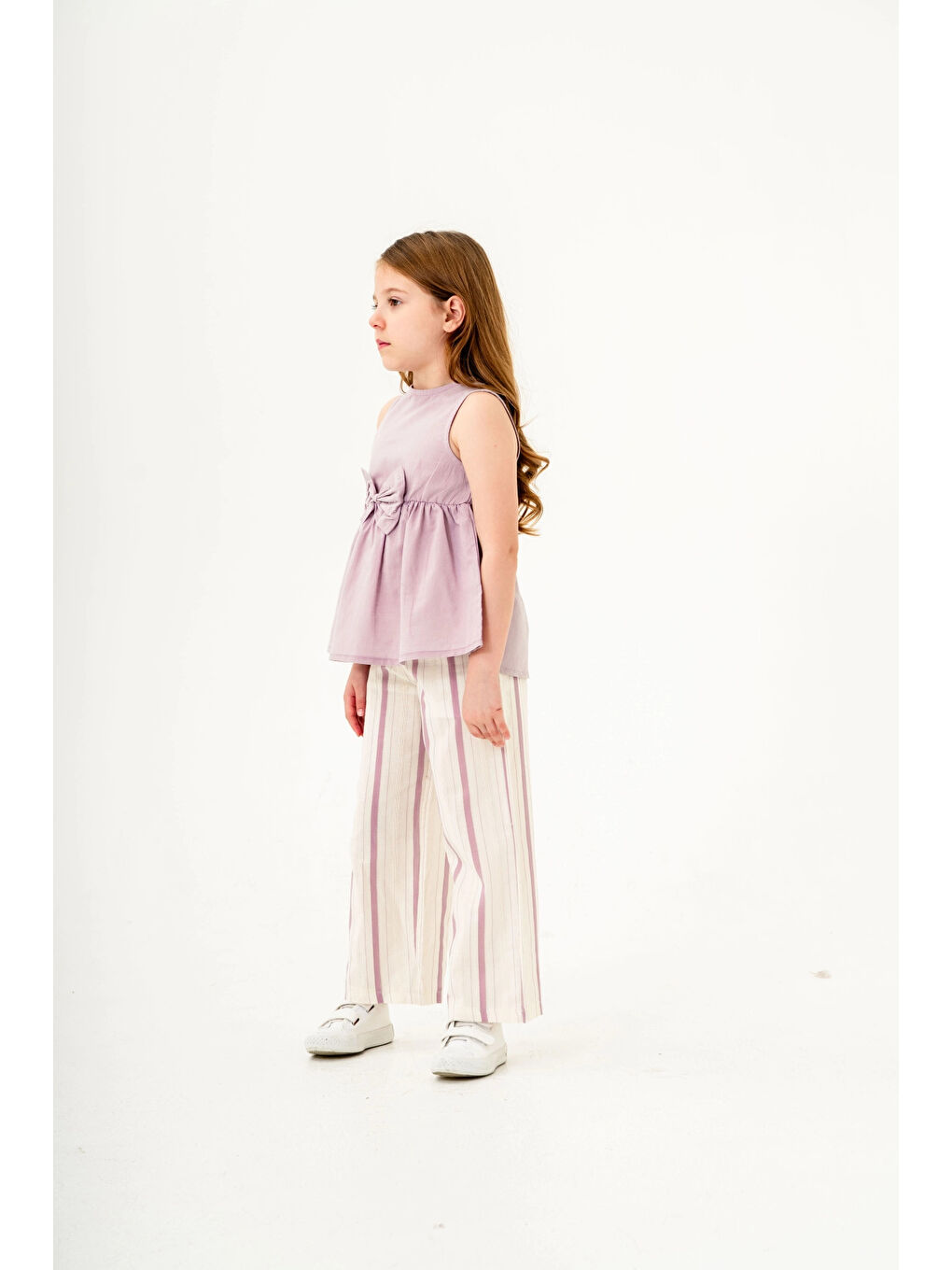 Lila Kurdela Detaylı Kız Çocuk Takım 3834-2