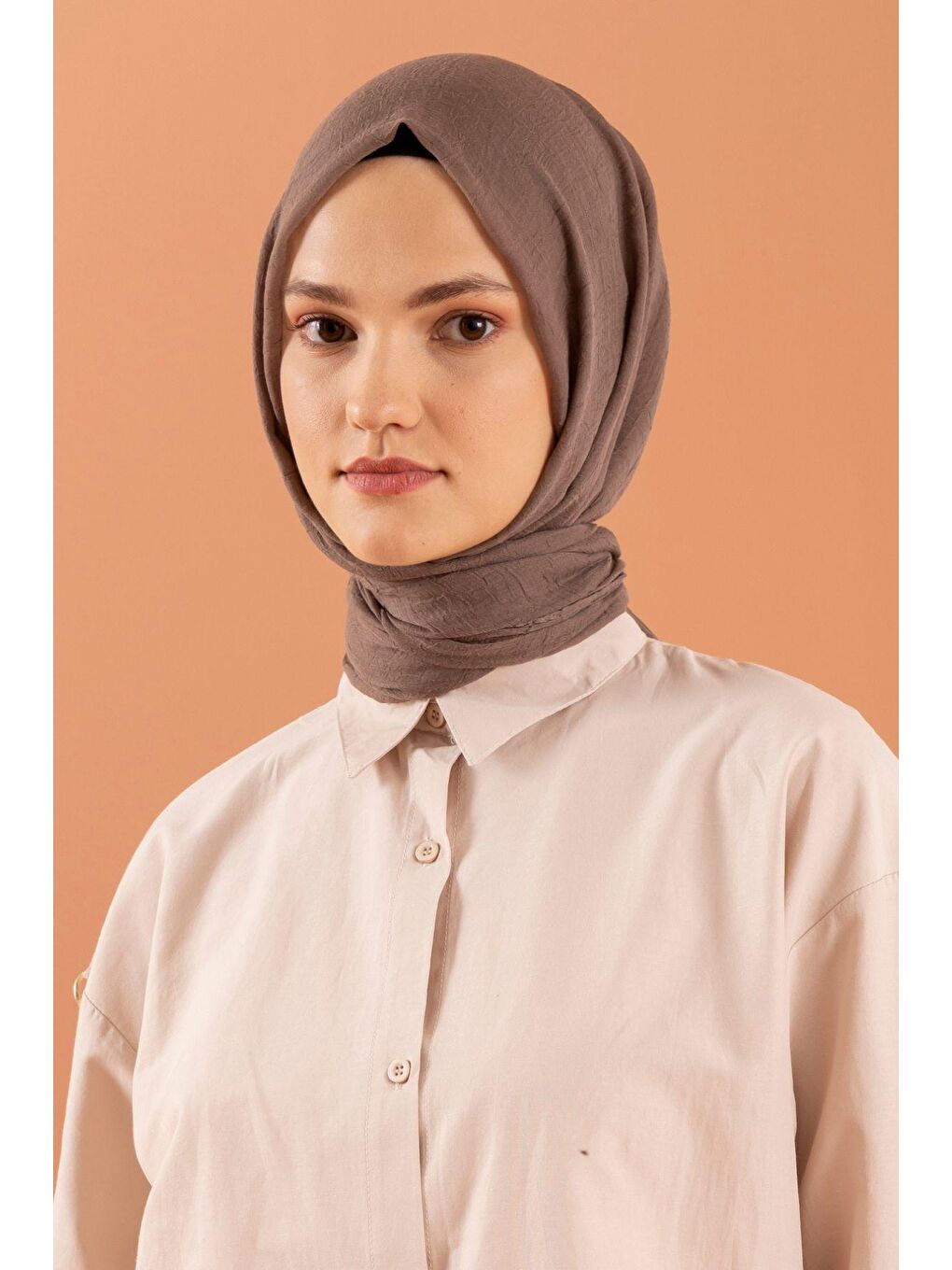 Kahverengi Kadın Konfor Şal 195/85 Cm