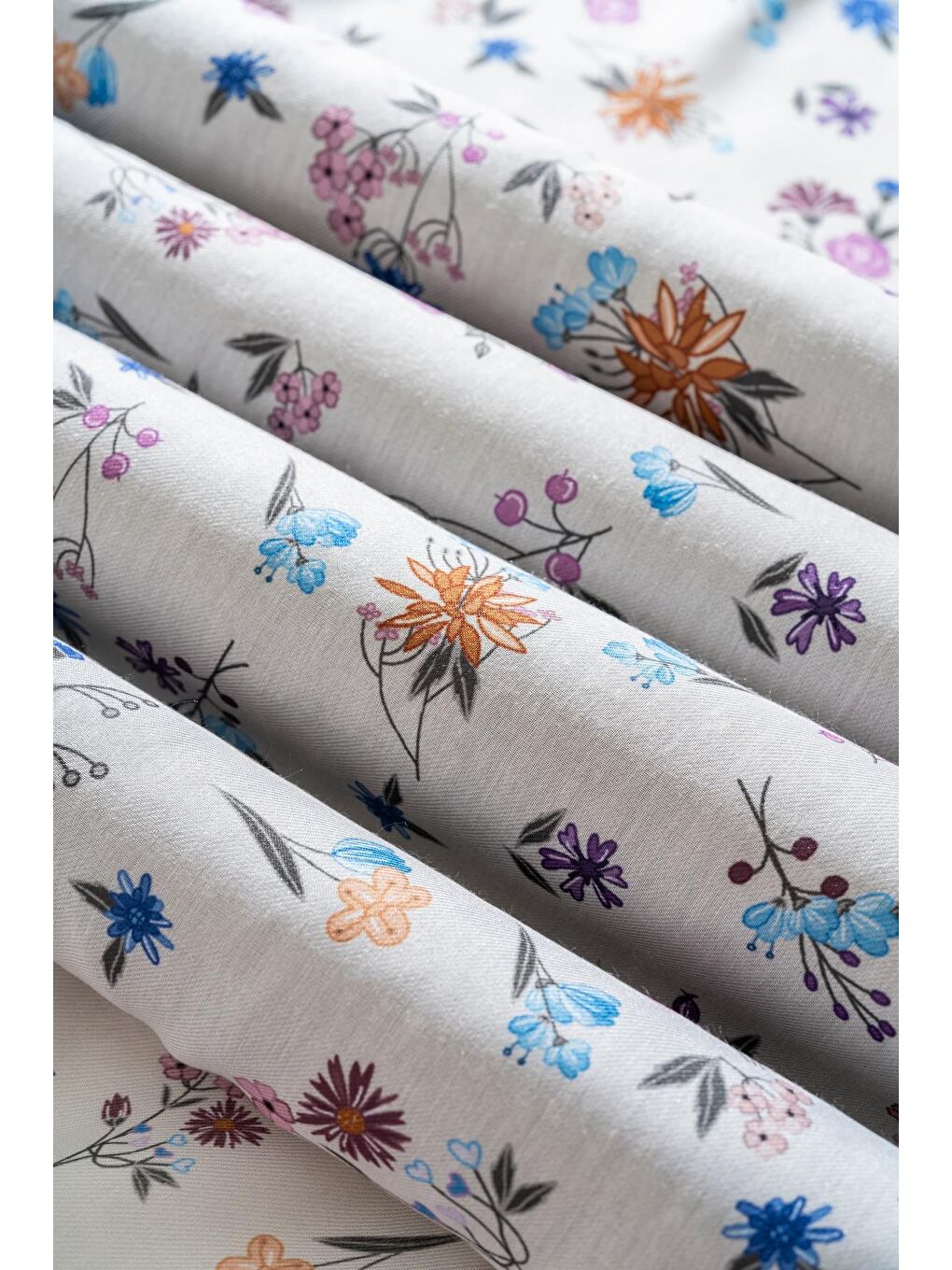 Lila Kadın Digital Baskılı Çiçek Desen Soft Eşarp-3