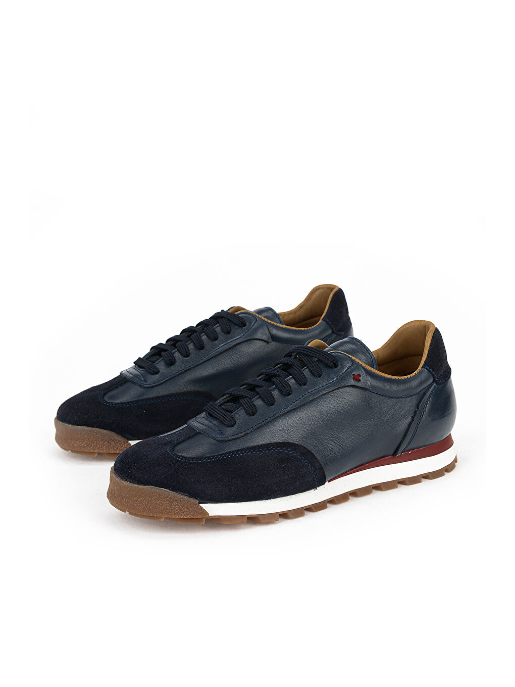 Erkek Hakiki Deri Sneaker 1611026Z1020 Lacivert-4
