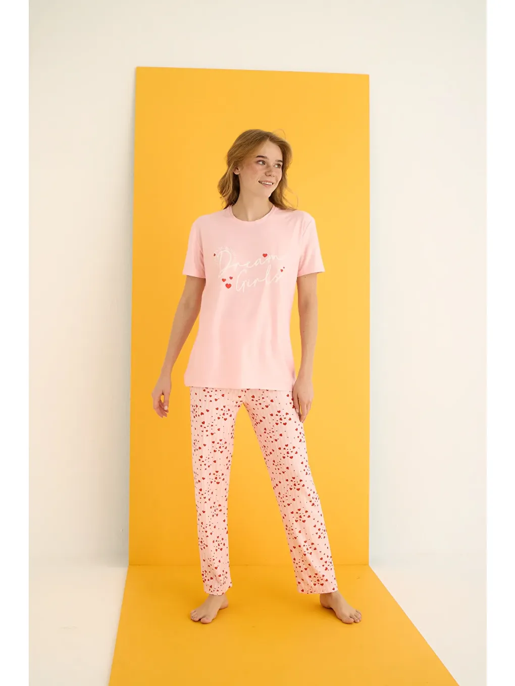 Pembe Marla Pijama Takımı 7061-15-1
