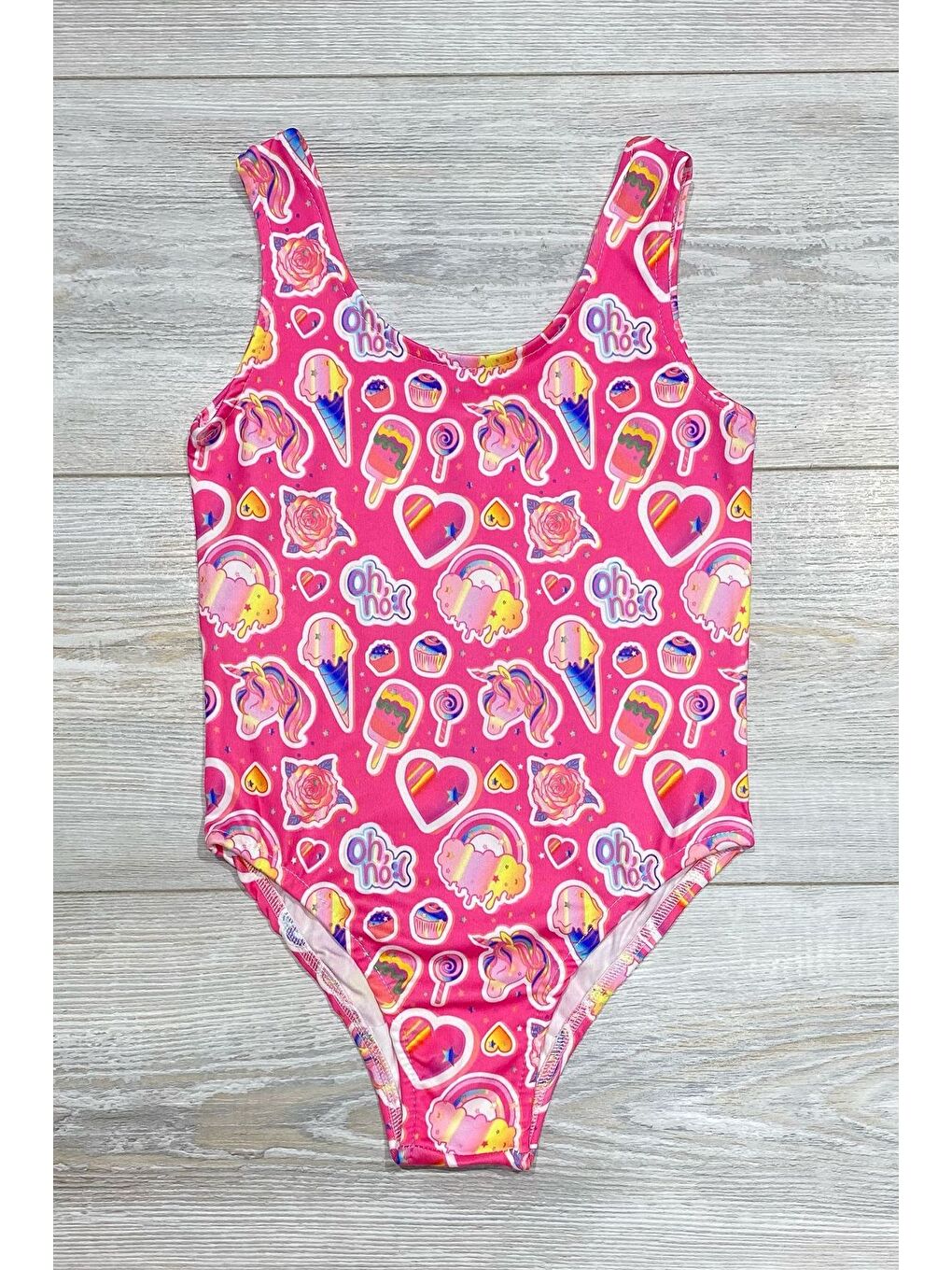 Pembe Trend Kız Çocuk Deniz Havuz Mayo