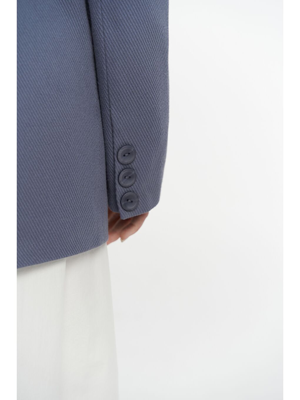Solara Arkası Düğmeli İndigo Blazer-7
