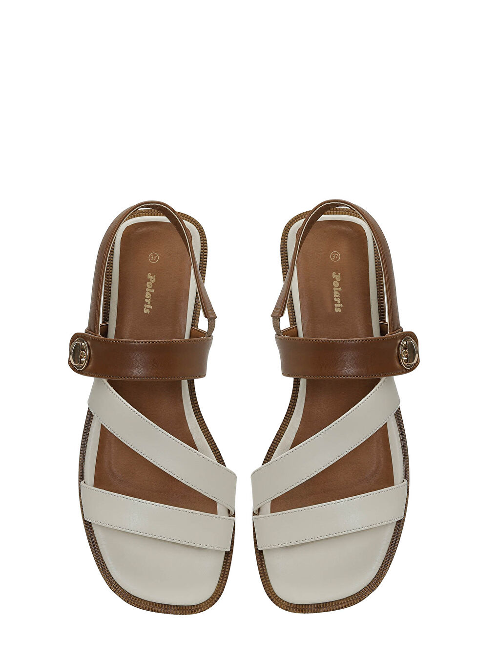 325060.Z 5FX Bej Kadın Düz Sandalet-3