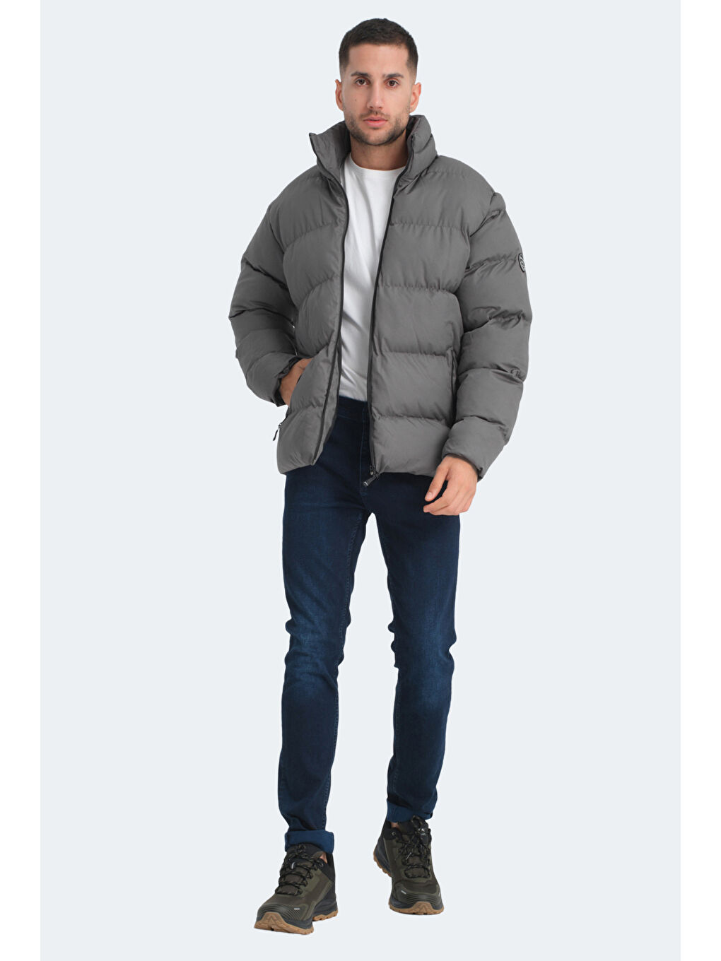 HAMA IN Erkek Şişme Mont &amp; Kaban Koyu Gri-6
