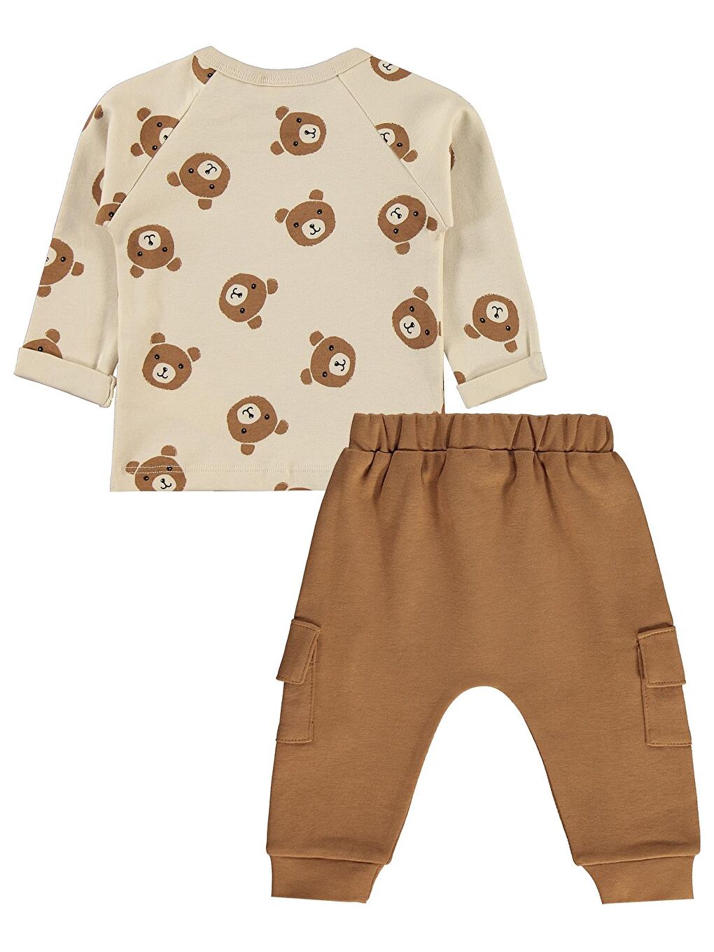 Baby Ayıcık Empirme Şapkalı 6-18 Ay Takım - Bej 6-9 Ay-1