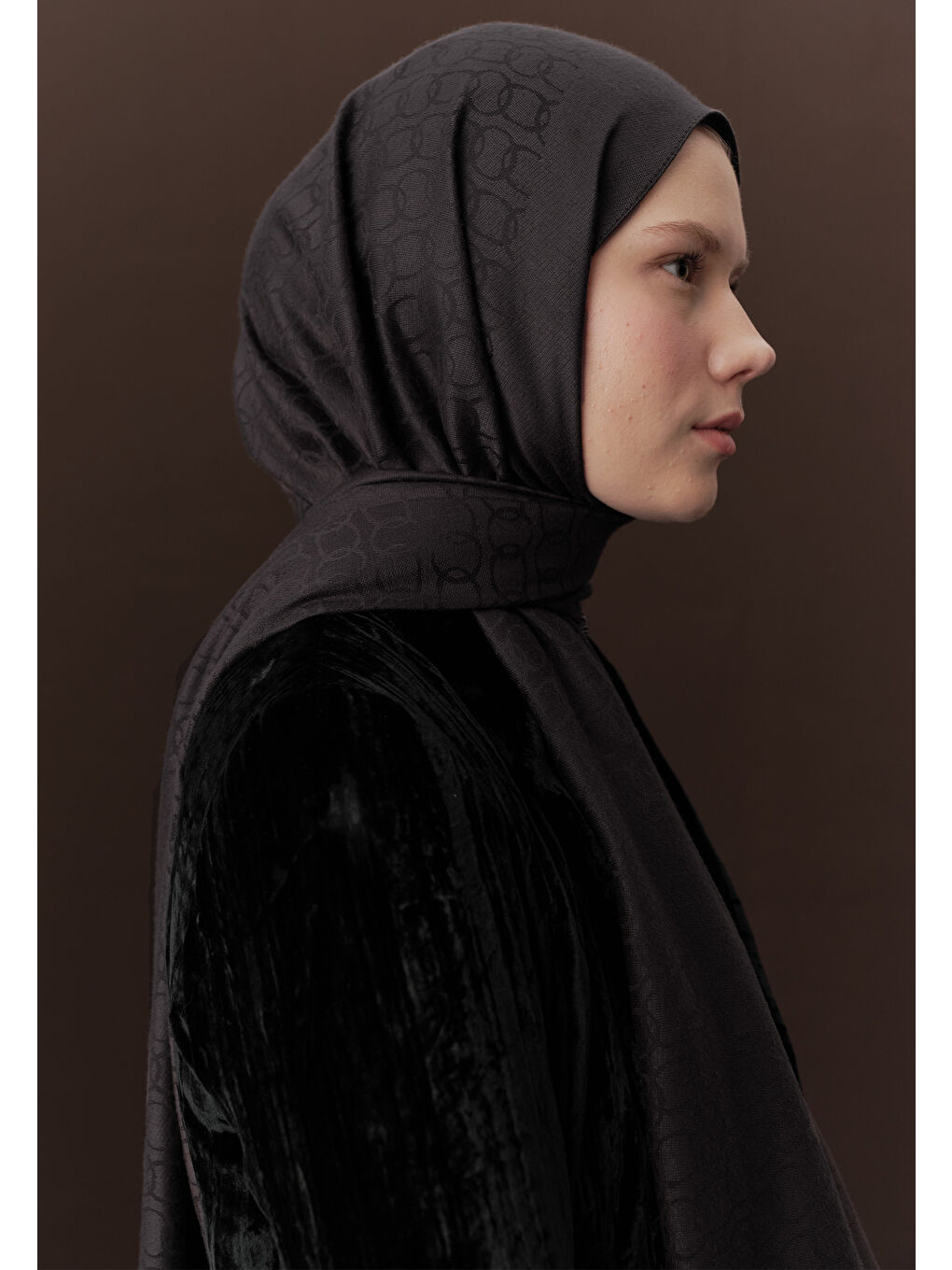 Gri Premıum Yünlü Düz Şal Füme-3