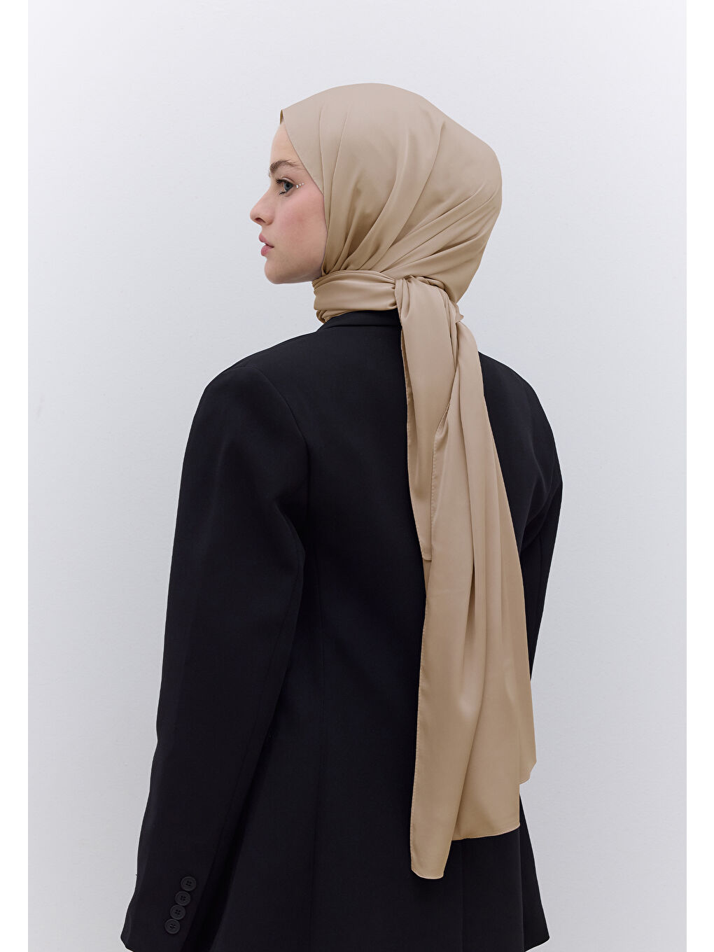 Bej İpeksi Elegance Şal Taş-2