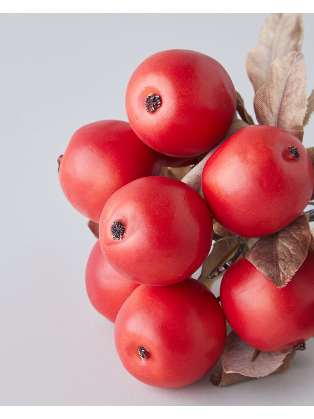 Crabapple Branch Tek Dal Yapay Çiçek 21 cm Kırmızı-1