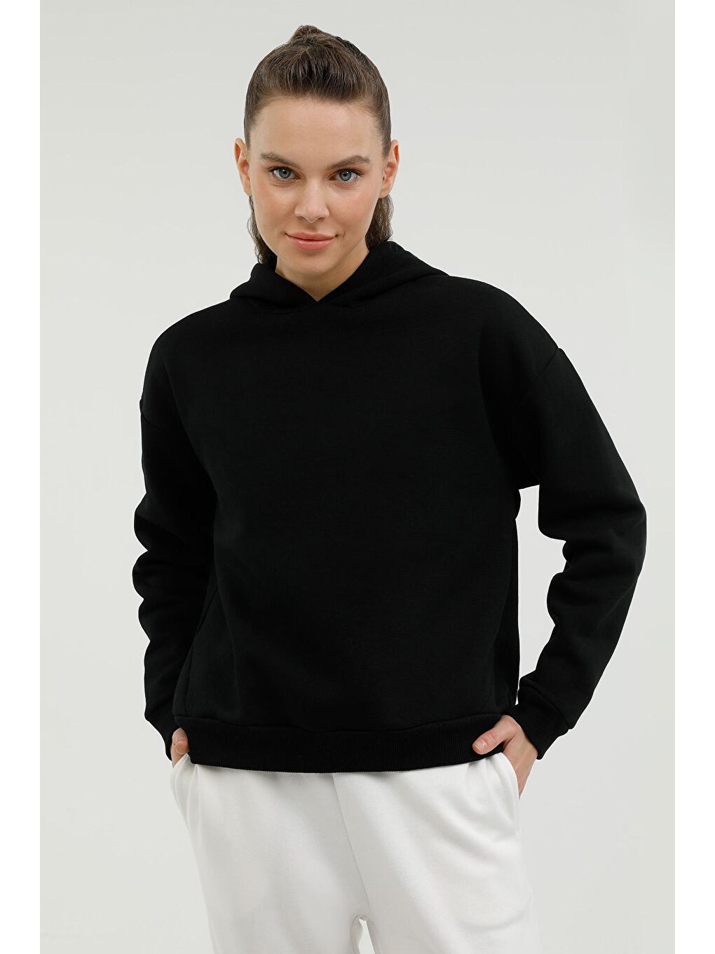 Kinetix Siyah W-SDK240 RACHEL BACK PRIN Siyah Kadın Sweatshirt