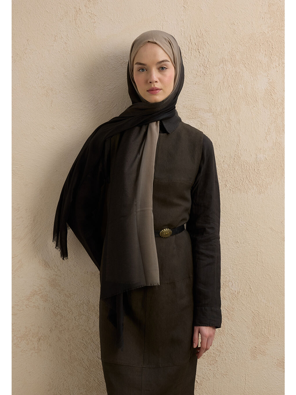 Modal Degrade Şal Siyah-Vizon-1