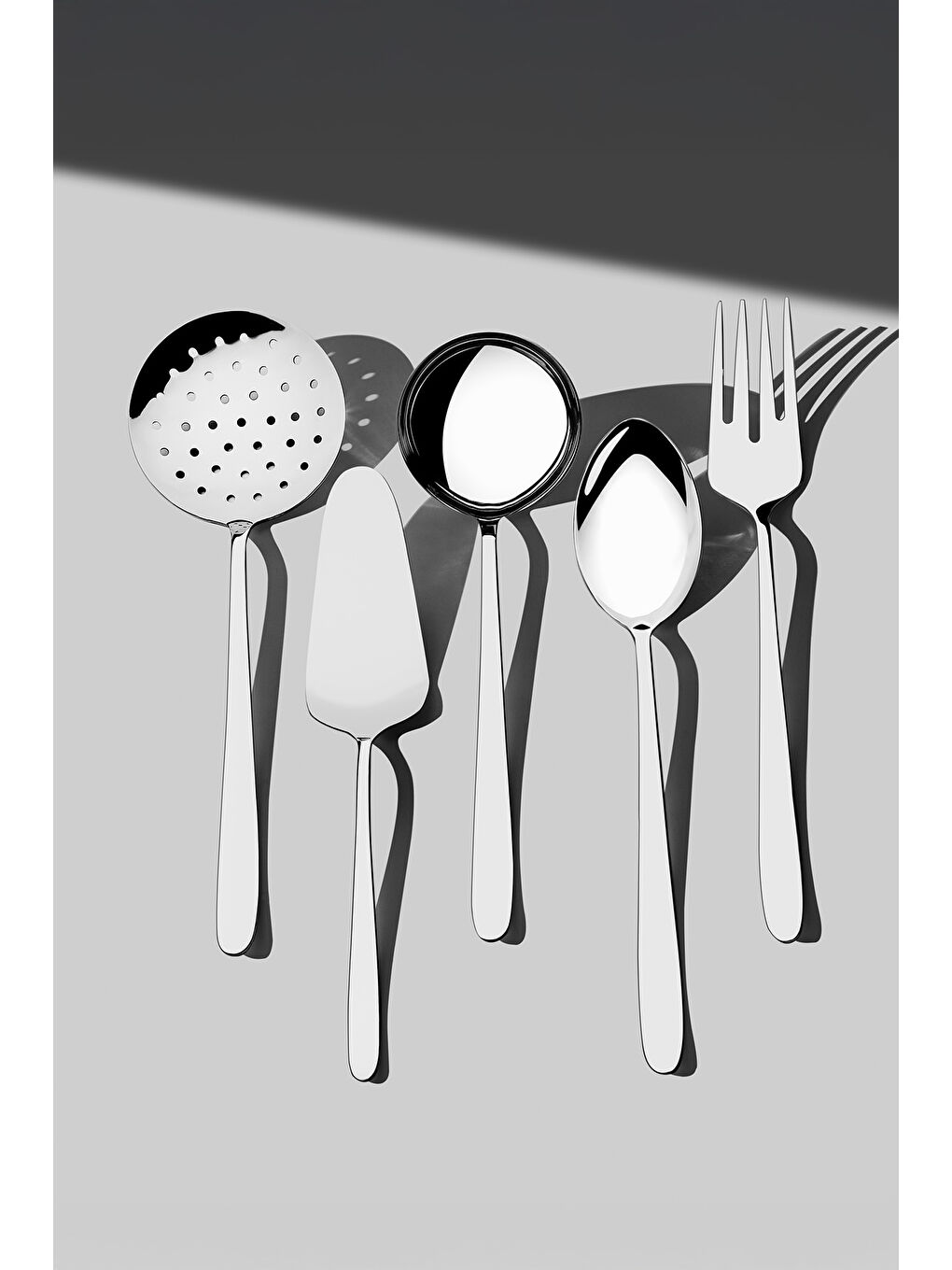 Gri Sultan Sade 12 Kişilik 89 Parça Deri Kutulu Çatal Kaşık Bıçak Takımı-1