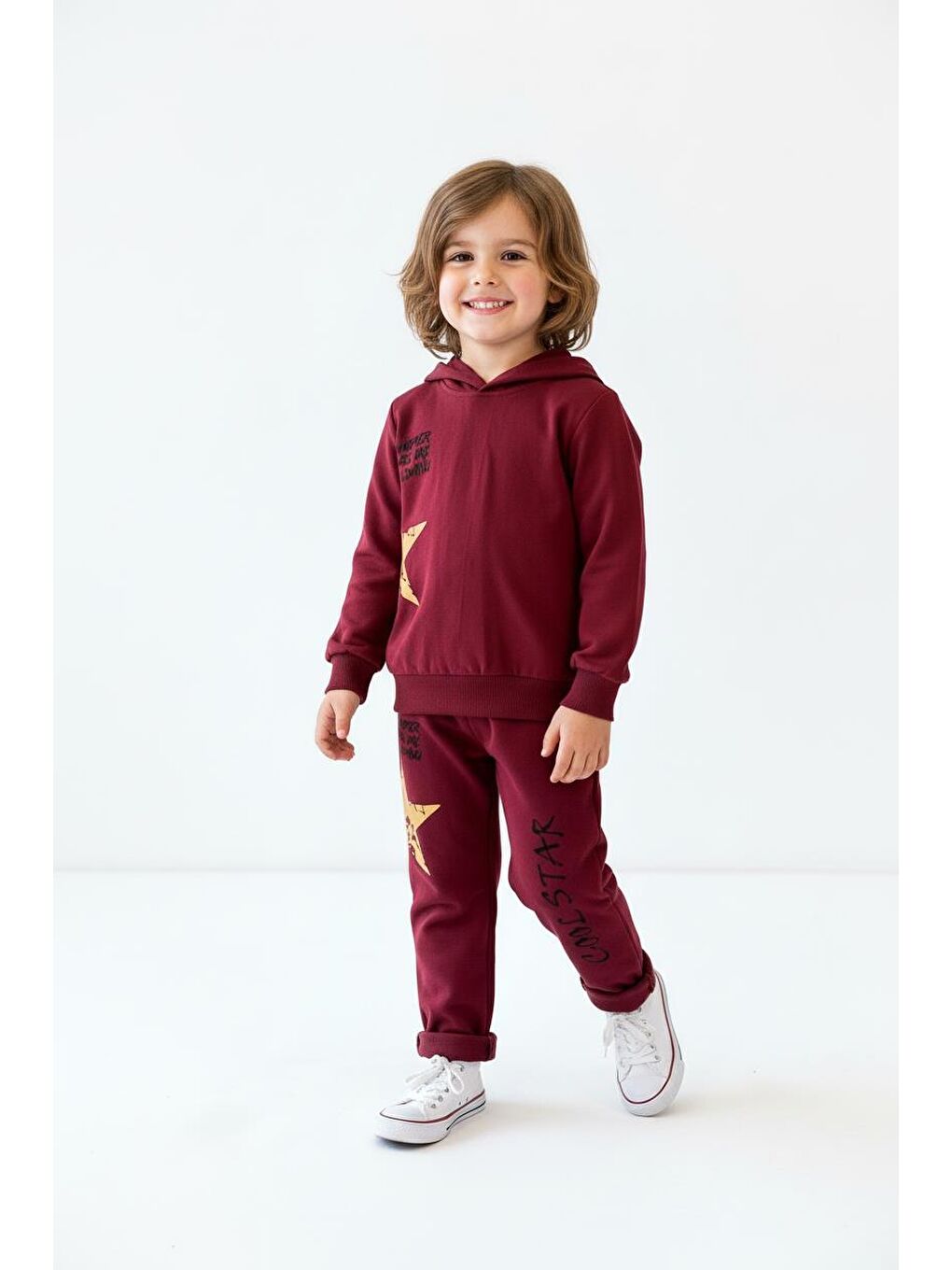 Bordo Cool Star Baskılı 2 Li Takım-3