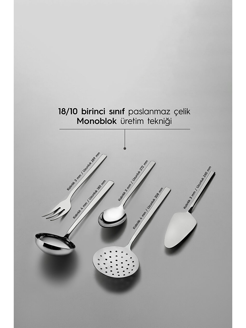 Gri Dalyan Sade 12 Kişilik 89 Parça Deri Kutulu Çatal Kaşık Bıçak Takımı-5