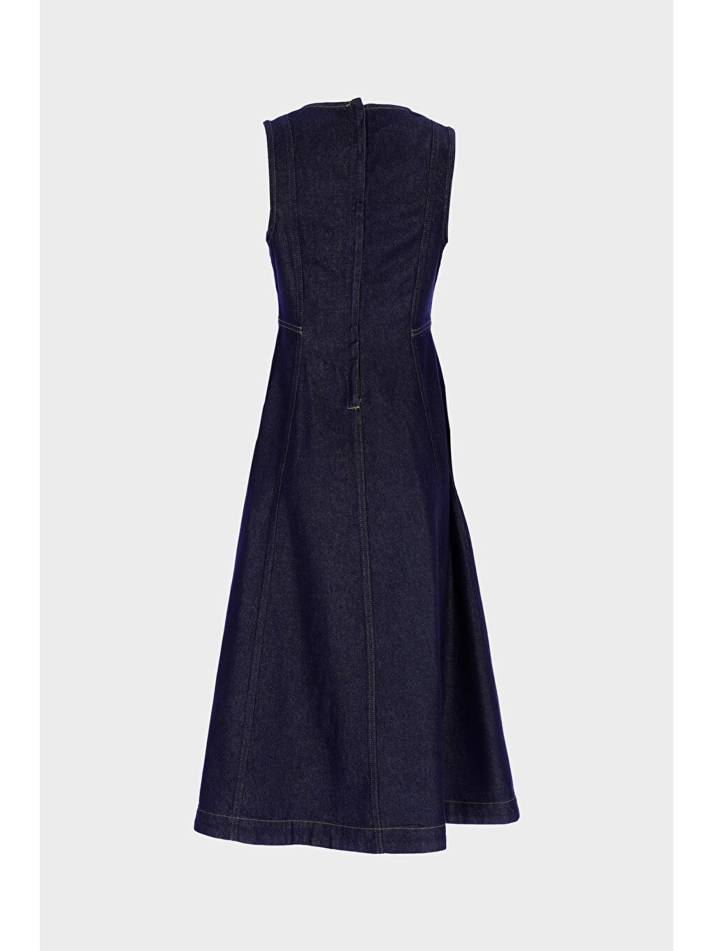Koyu Mavi Kolsuz Kuplu Maxi Jean Elbise C 4676-068-2