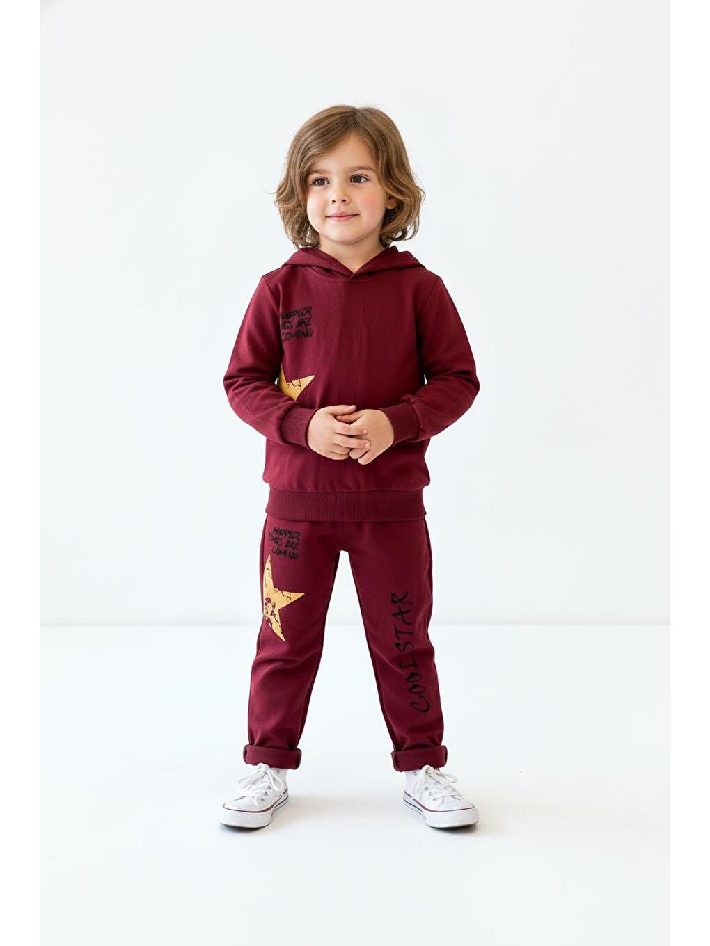 Bordo Cool Star Baskılı 2 Li Takım-4