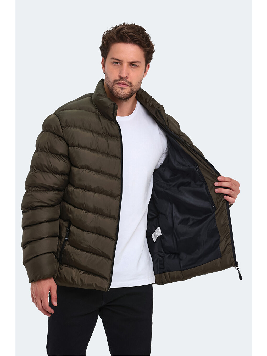 HEAR IN Erkek  Kaban Haki-5