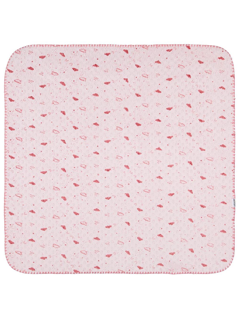 Desenli Oyalı Battaniye - Pembe Standart