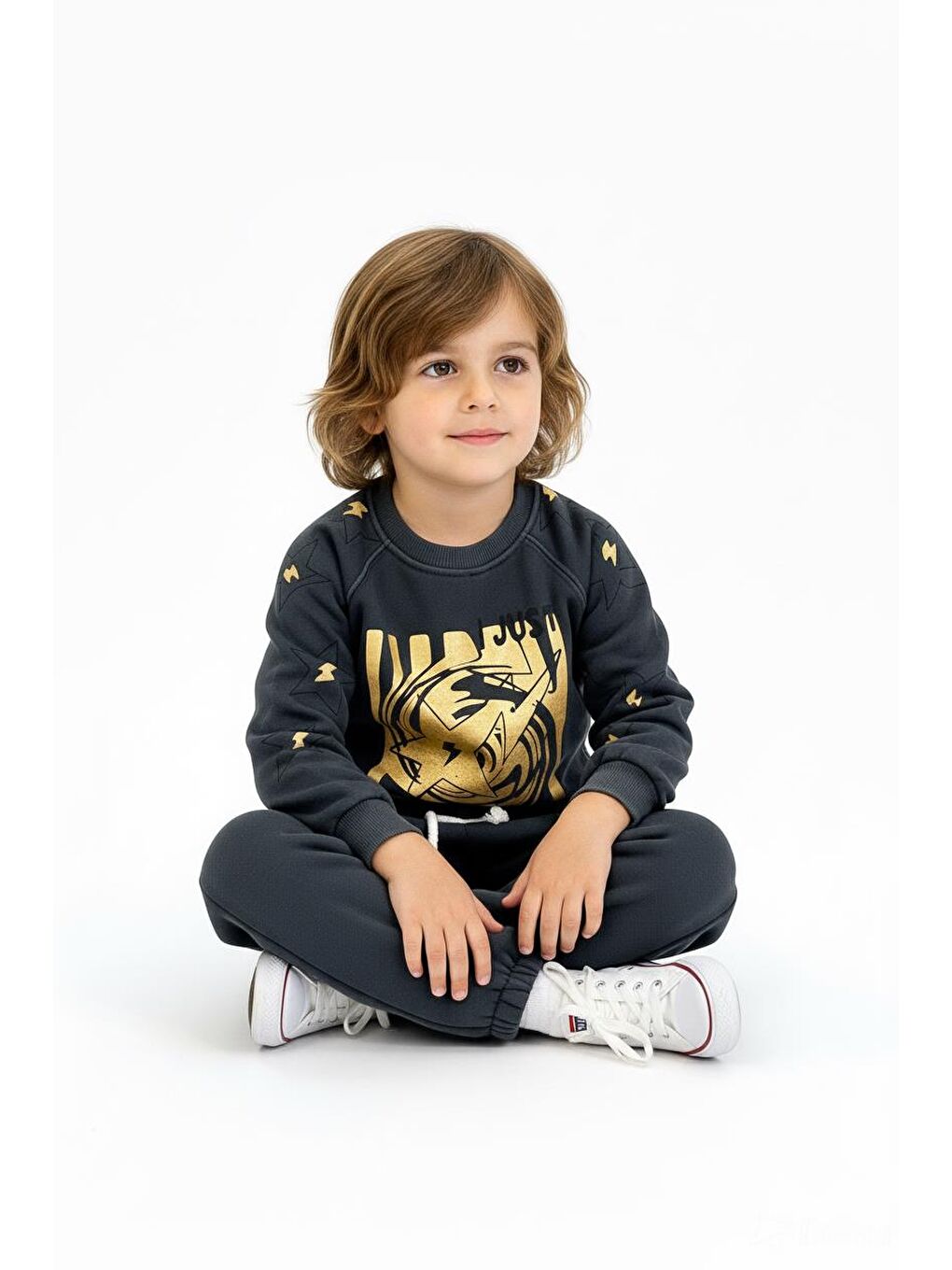 Antrasit I Just Wanna Be Baskılı 2li Takım-2