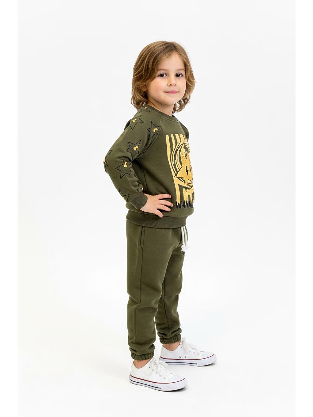 Haki I Just Wanna Be Baskılı 2li Takım-1