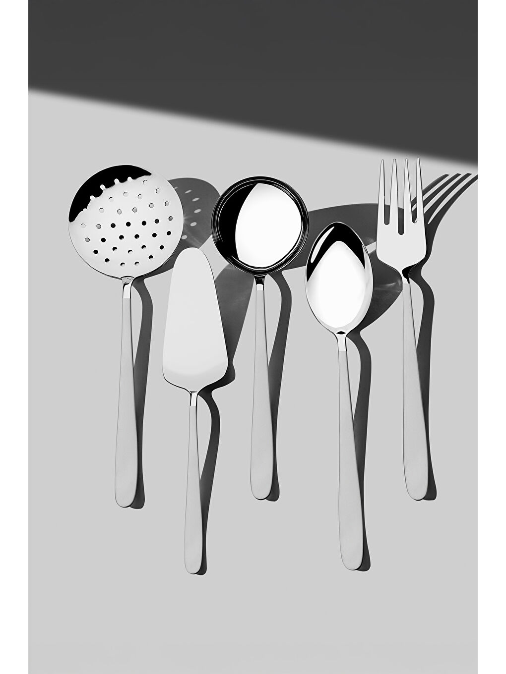 Gri Sultan Saten 12 Kişilik 89 Parça Kutulu Çatal Kaşık Bıçak Takımı-1