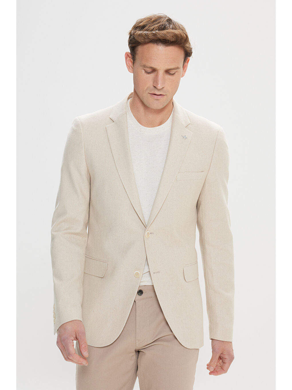 Erkek Bej Blazer Ceket-2