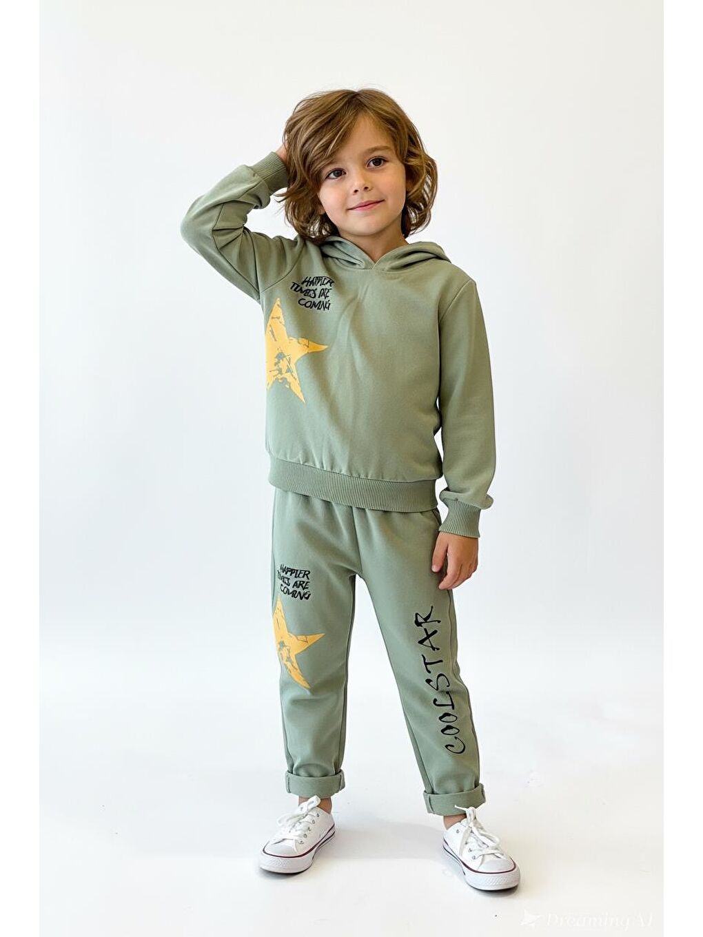 Haki Cool Star Baskılı 2 Li Takım-2