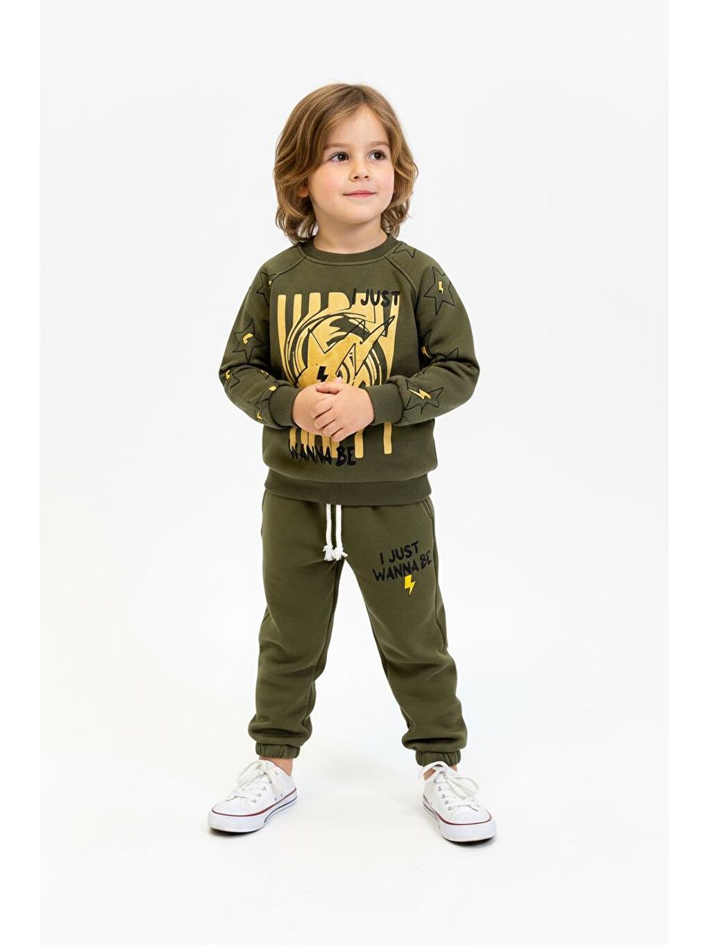 Haki I Just Wanna Be Baskılı 2li Takım-4