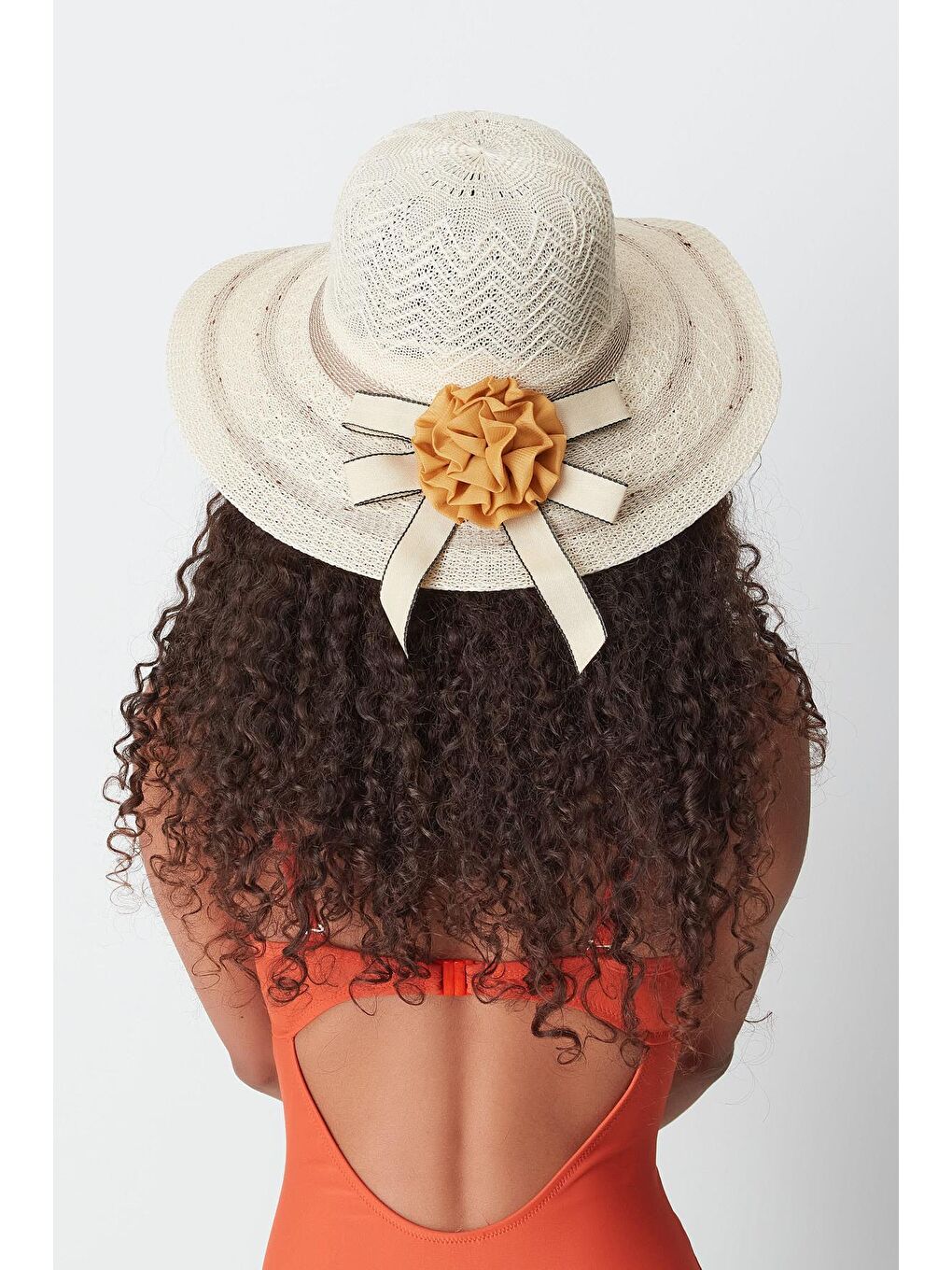 Merserize Plaj Şapkası T23740-15 Açık Bej-1