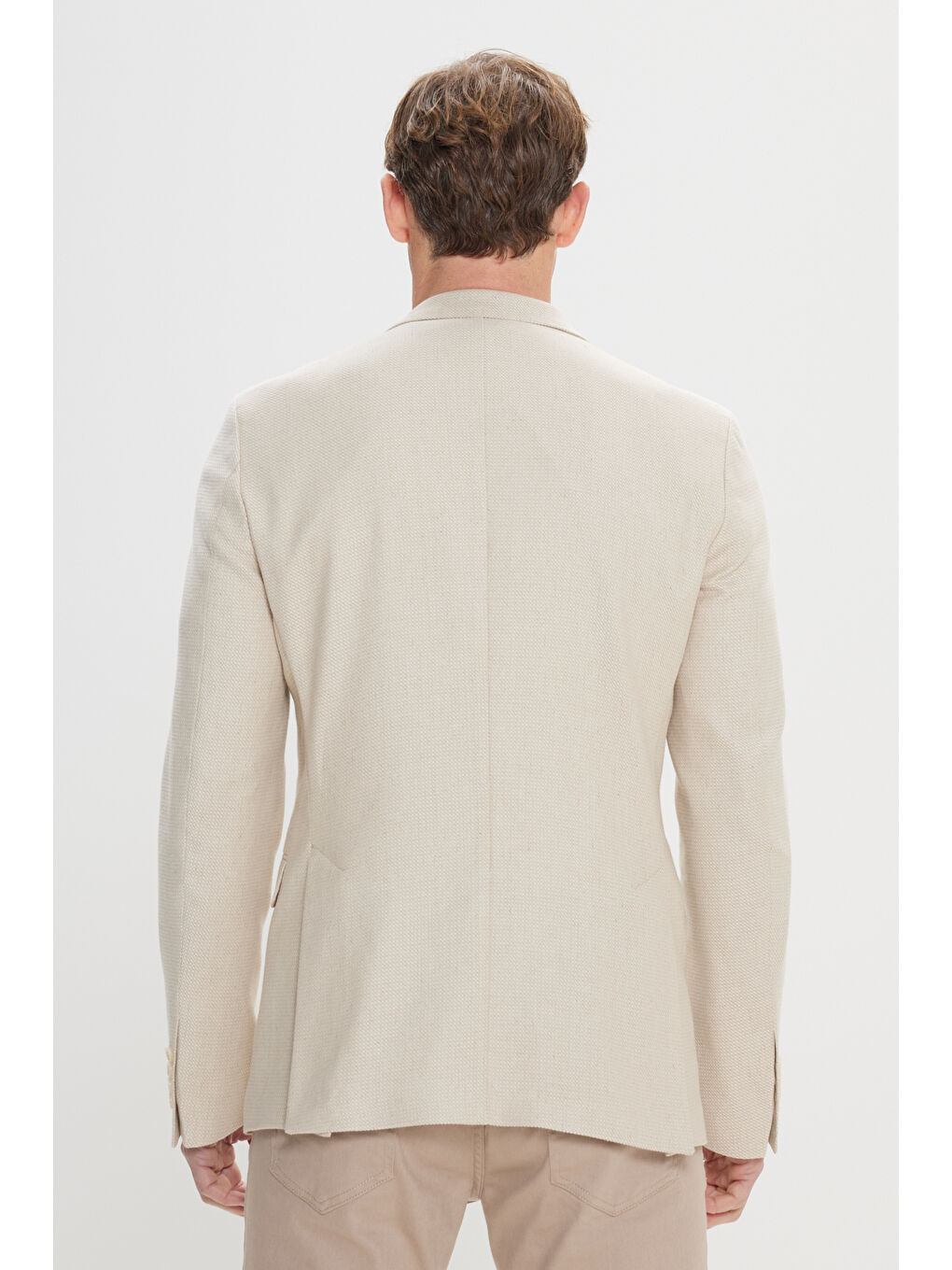 Erkek Bej Blazer Ceket-4