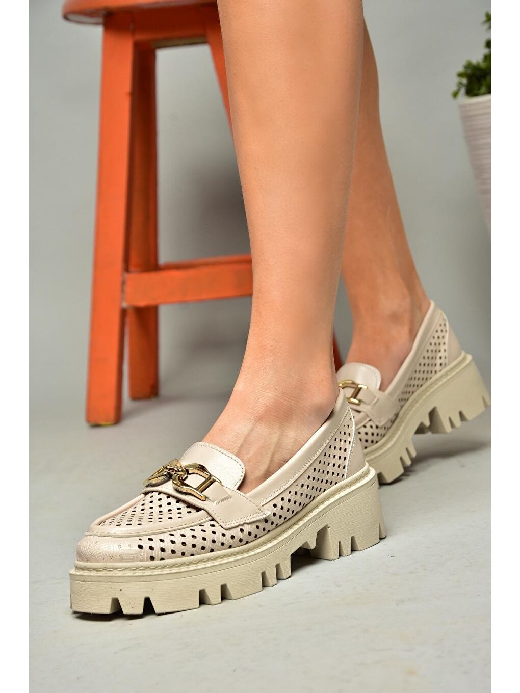 S2502426 Bej Kadın Ayakkabı-3