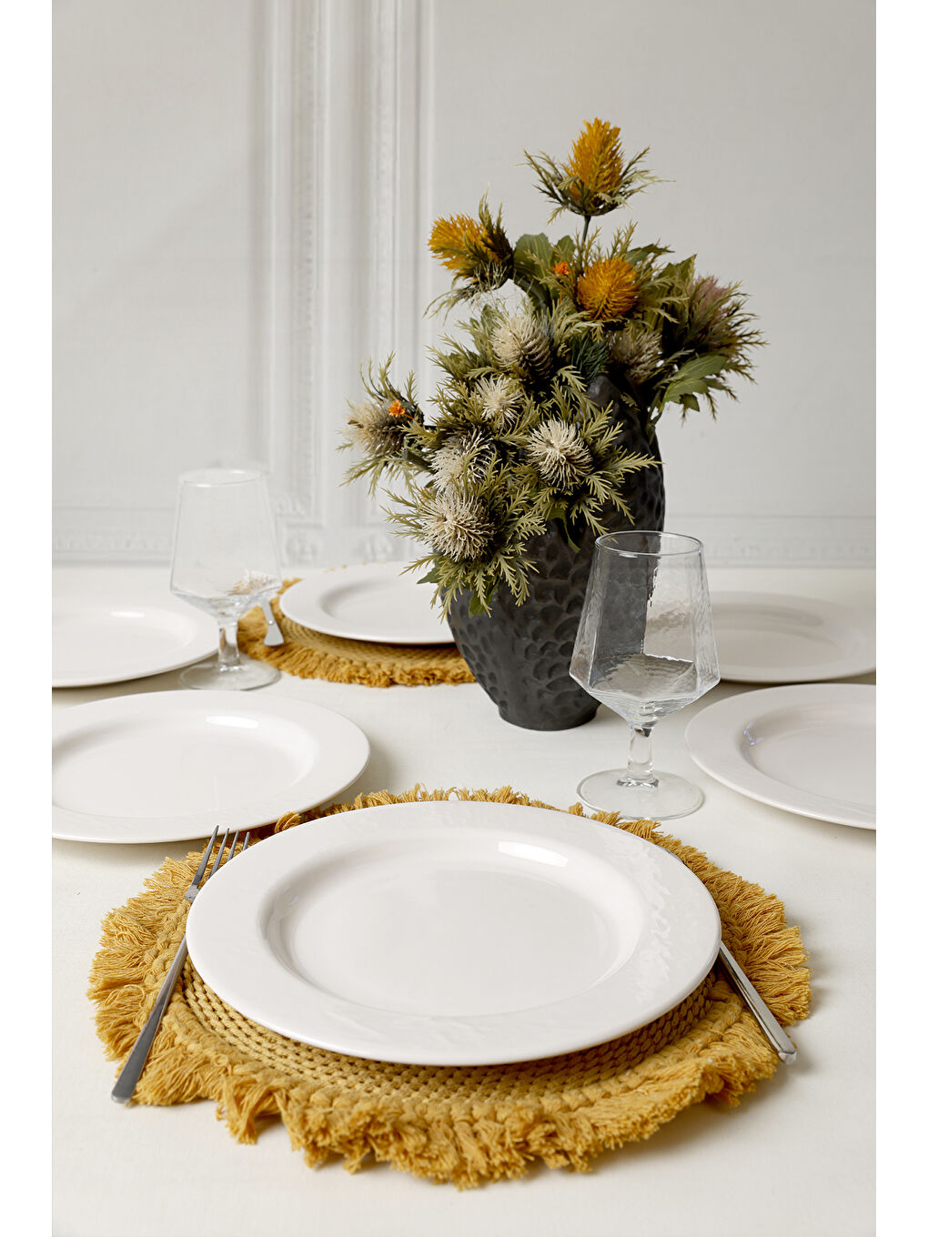 Beyaz İyonya Servis Tabağı 26 Cm 6 Adet-1