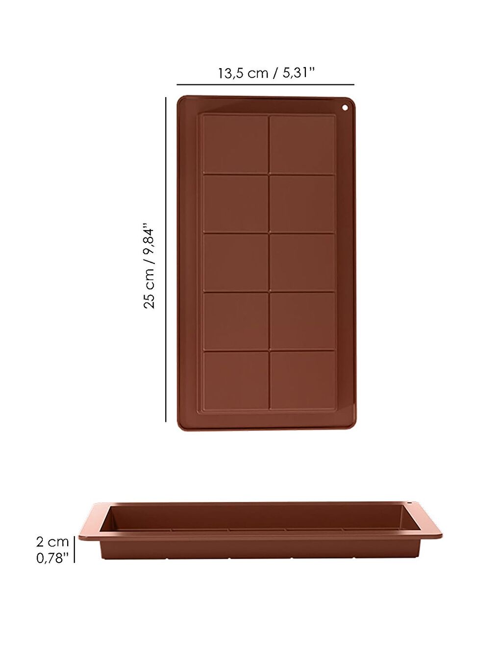 Kahverengi 4 Adet Dubai Çikolatası Kalıbı Büyük Tablet Çikolata Kalıbı Silikon Kalıp-5