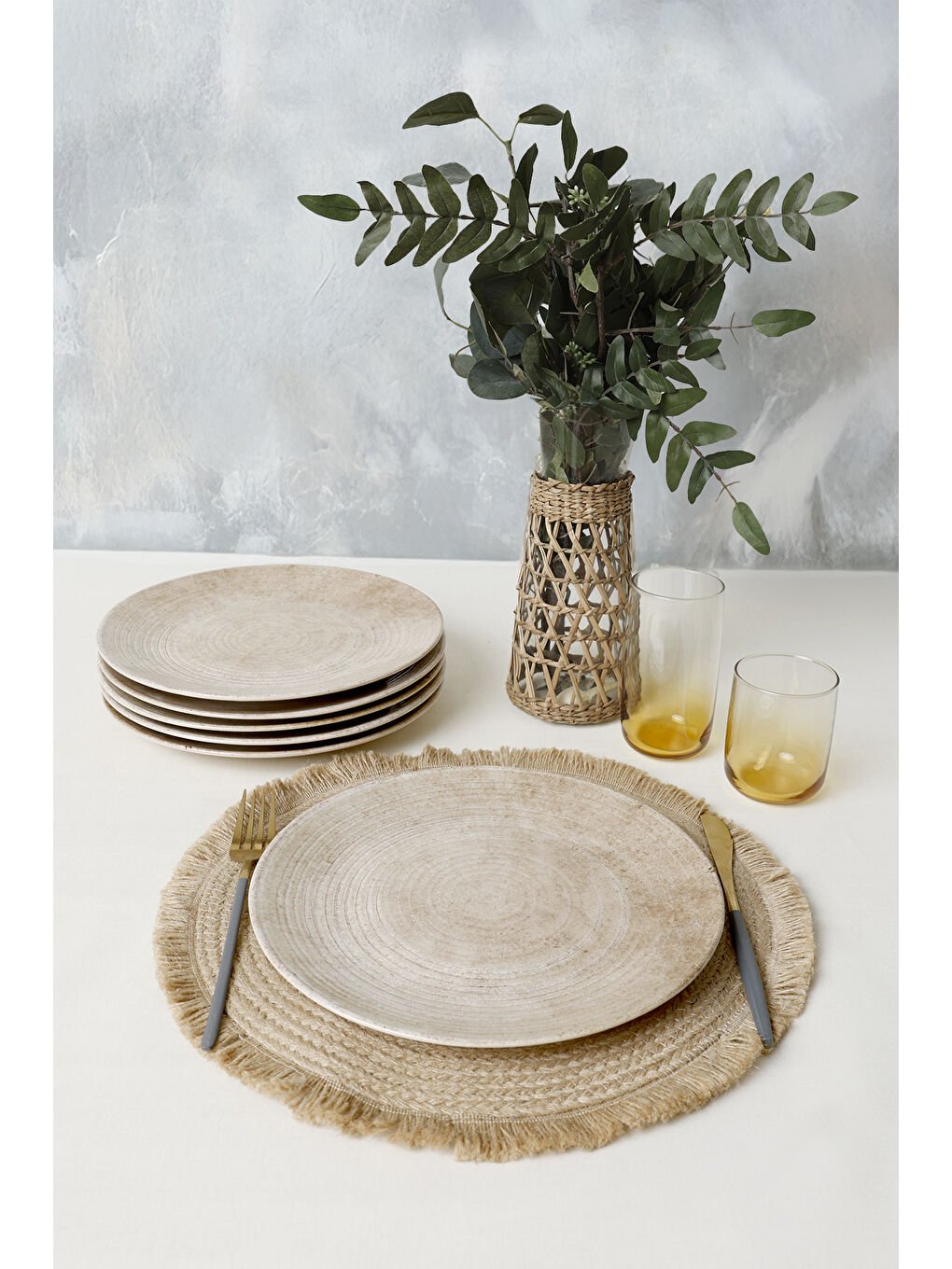 Karışık Vintage Ege Servis Tabağı 26 Cm 6 Adet-1