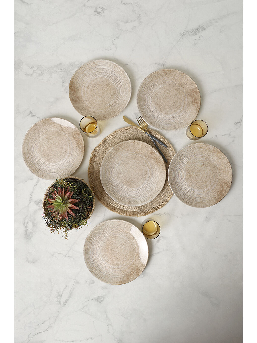 Karışık Vintage Ege Servis Tabağı 26 Cm 6 Adet-2