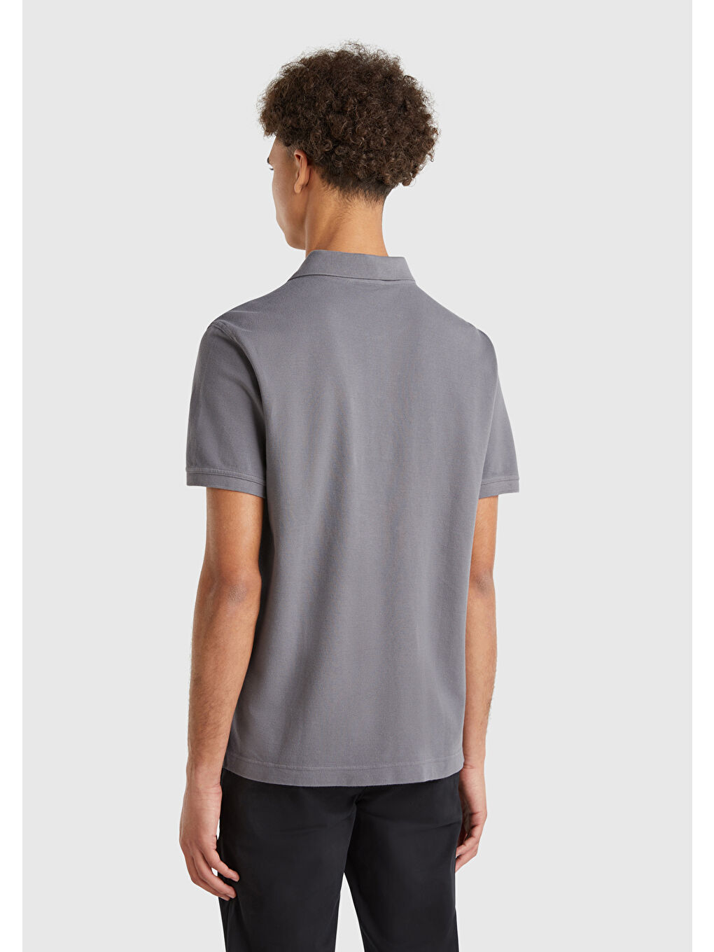 Erkek Antrasit Regular Fit Kısa Kollu Polo Tişört-1