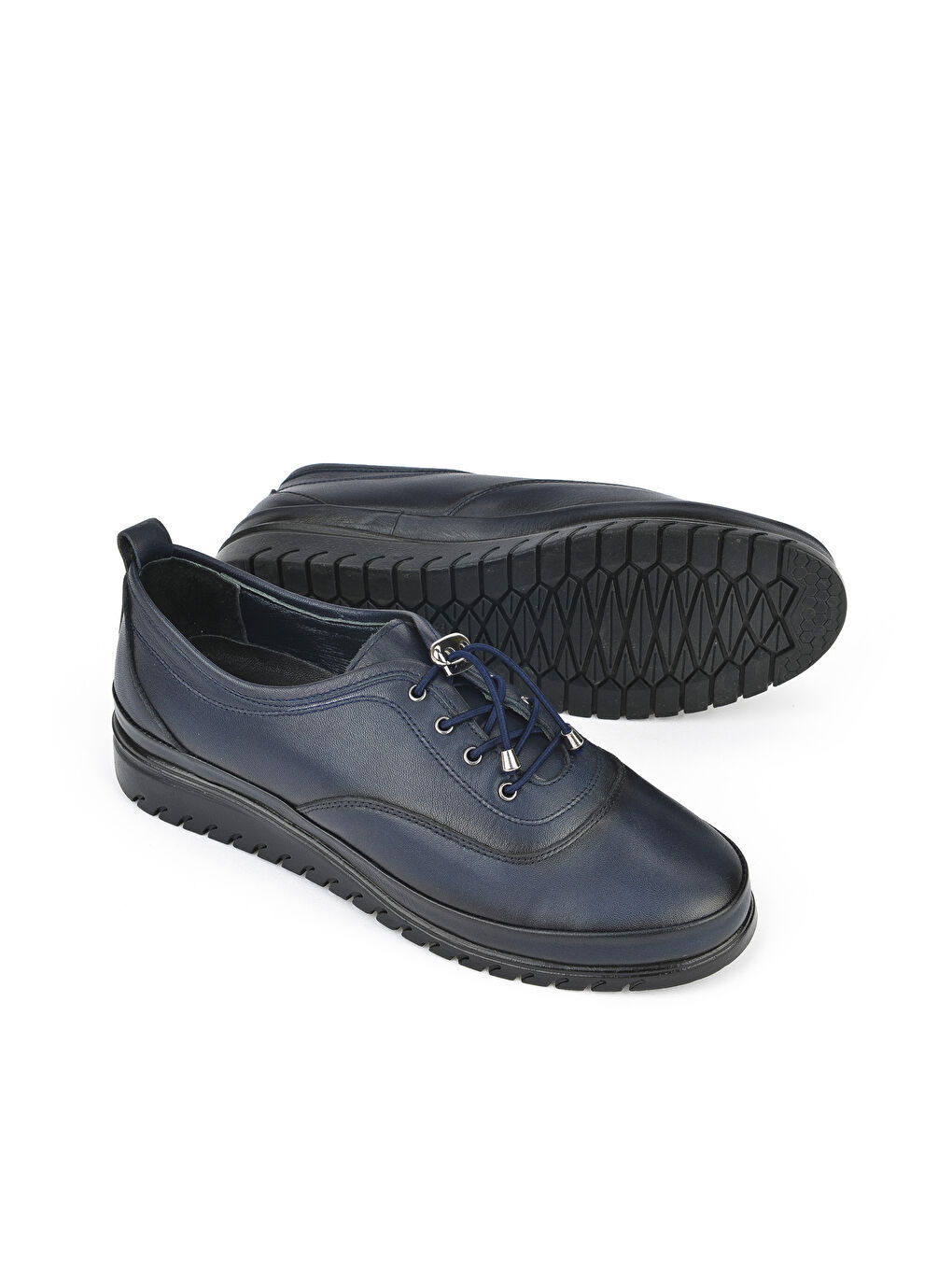 Kadın Hakiki Deri Ayakkabı 14355Z2767 Lacivert-1