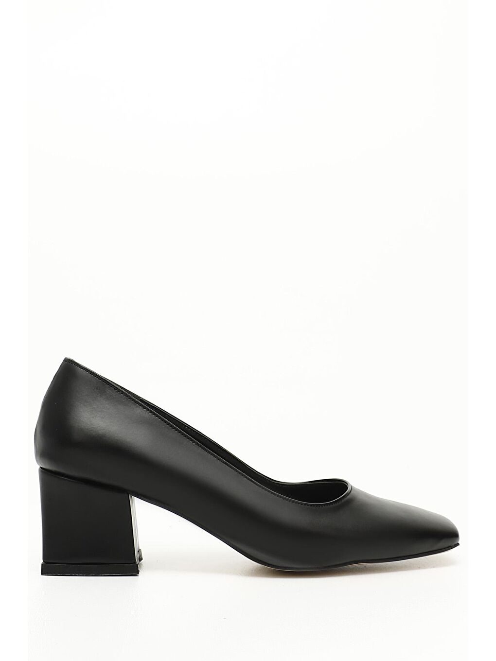 Siyah SİYAH  Kare Burun Kalın Topuklu Kadın Ayakkabı 35528
