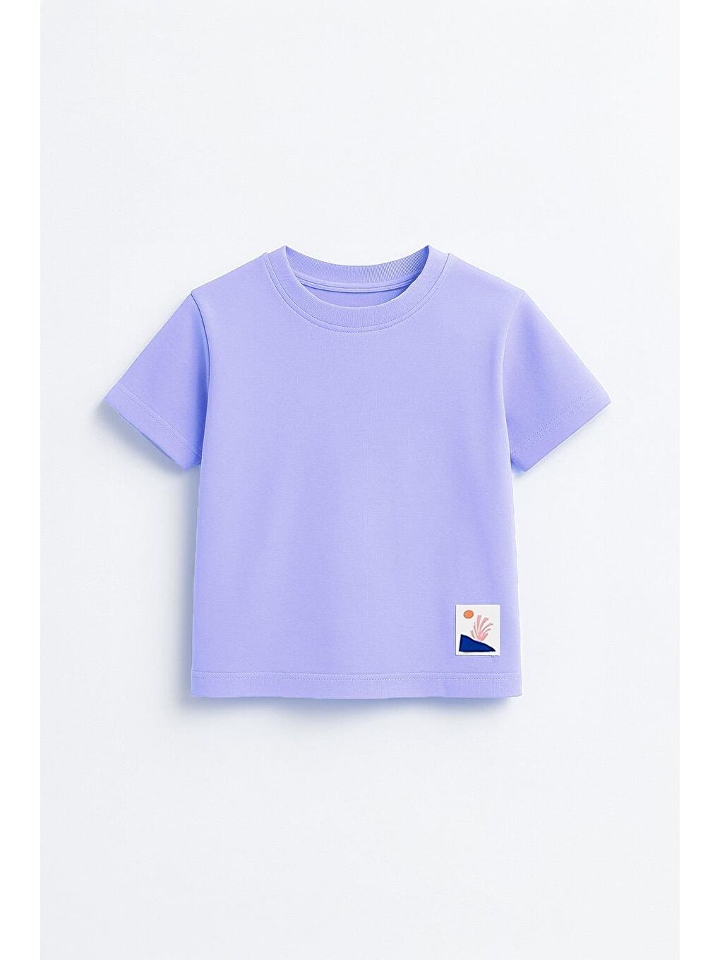 Kız Çocuk %100 Pamuklu Basic Tişört - Lila  (3-4 Yaş 8-9 Yaş)-2