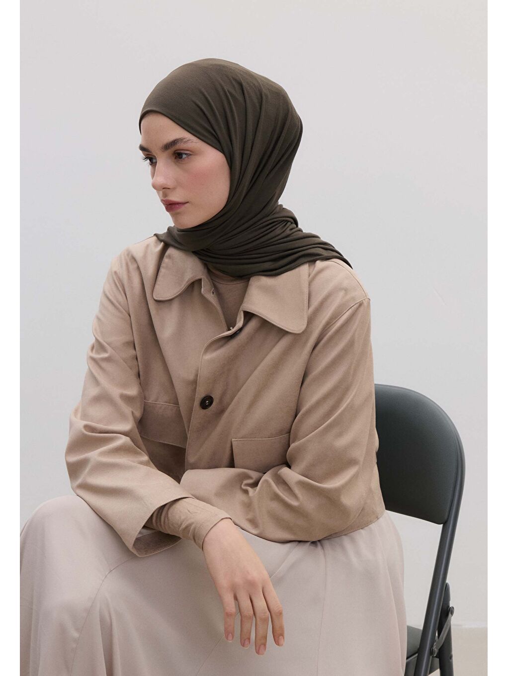 Siyah Bambu Penye Şal Kömür-3