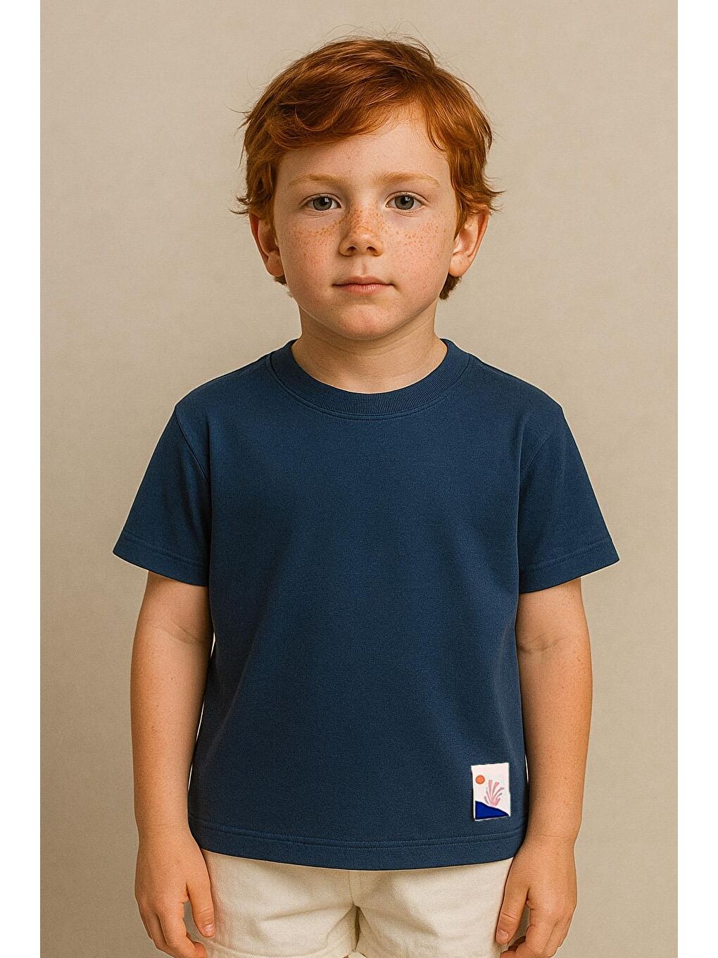 Erkek Çocuk %100 Pamuk Basic Tişört - Lacivert  (3-4 Yaş 8-9 Yaş)