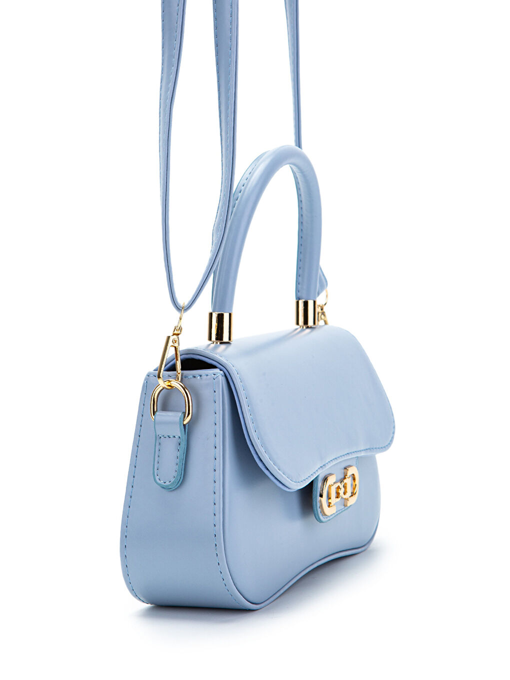 Kapaklı Baget Adel Çapraz Kadın Çanta Mavi-1