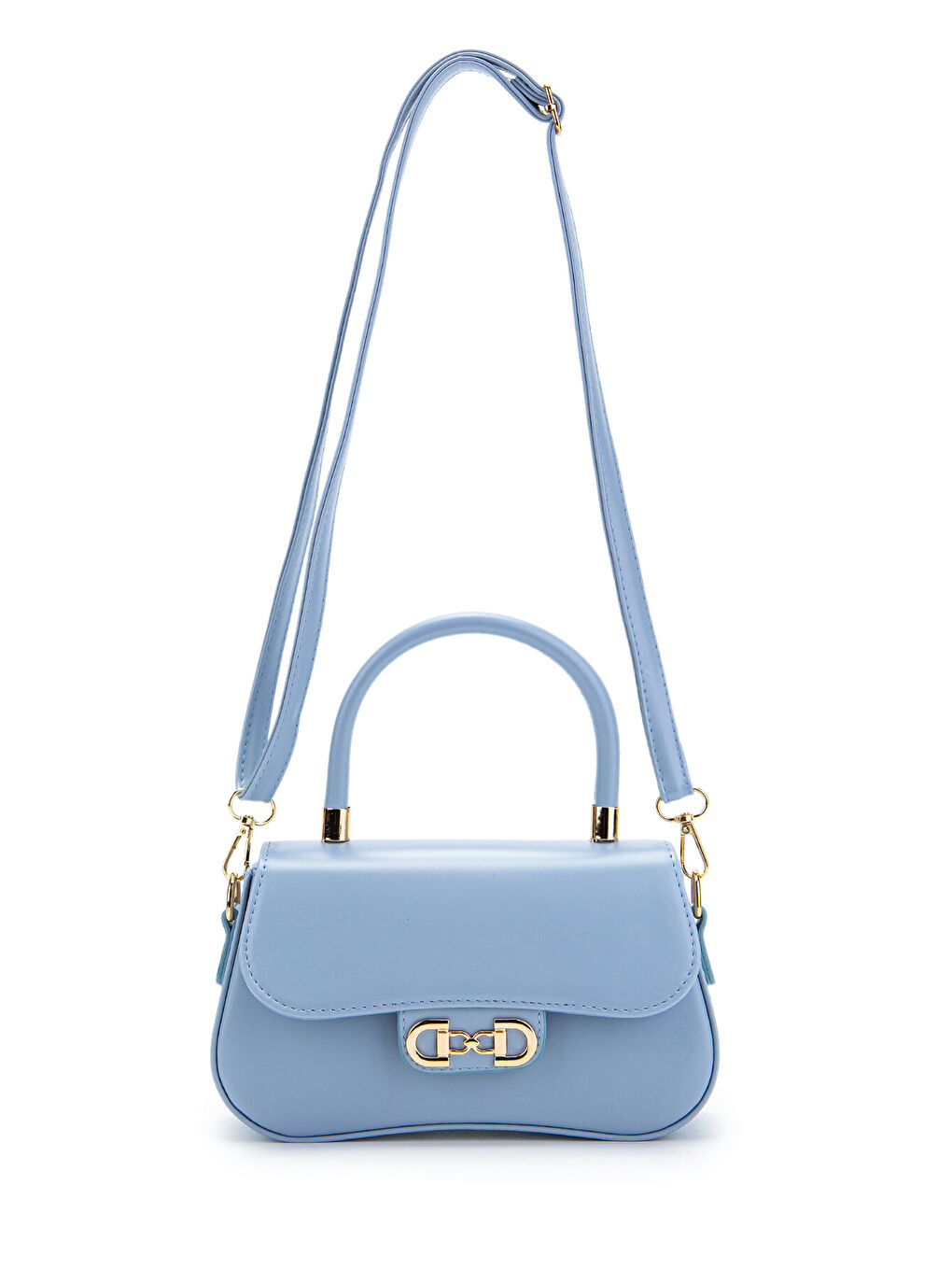 Kapaklı Baget Adel Çapraz Kadın Çanta Mavi-2