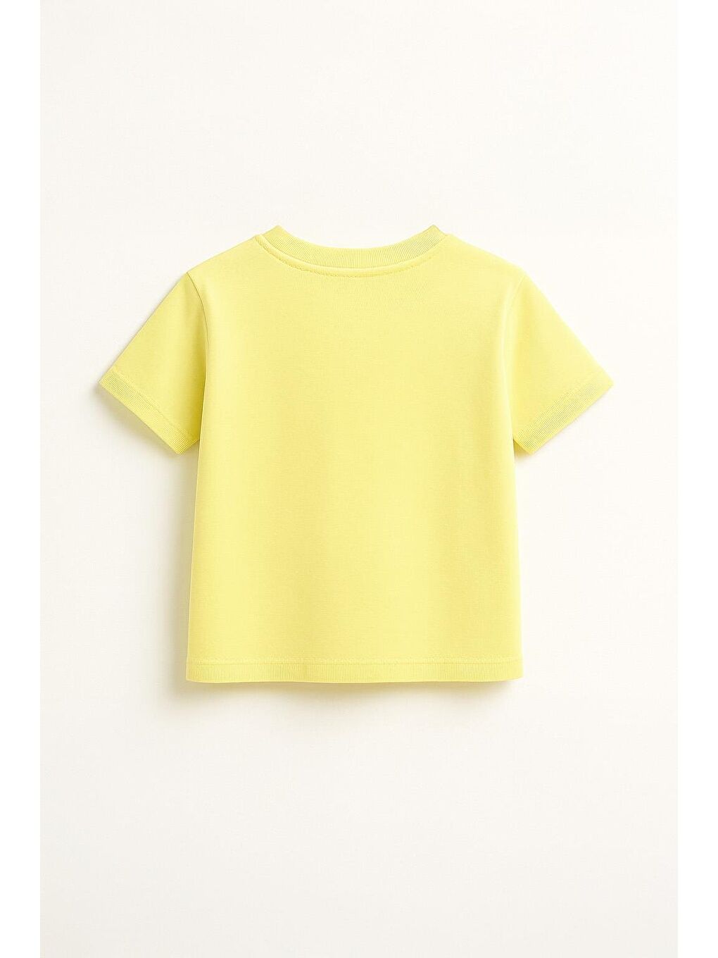 Kız Çocuk %100 Pamuklu Basic Tişört - Açık Sarı (3-4 Yaş 8-9 Yaş)-2
