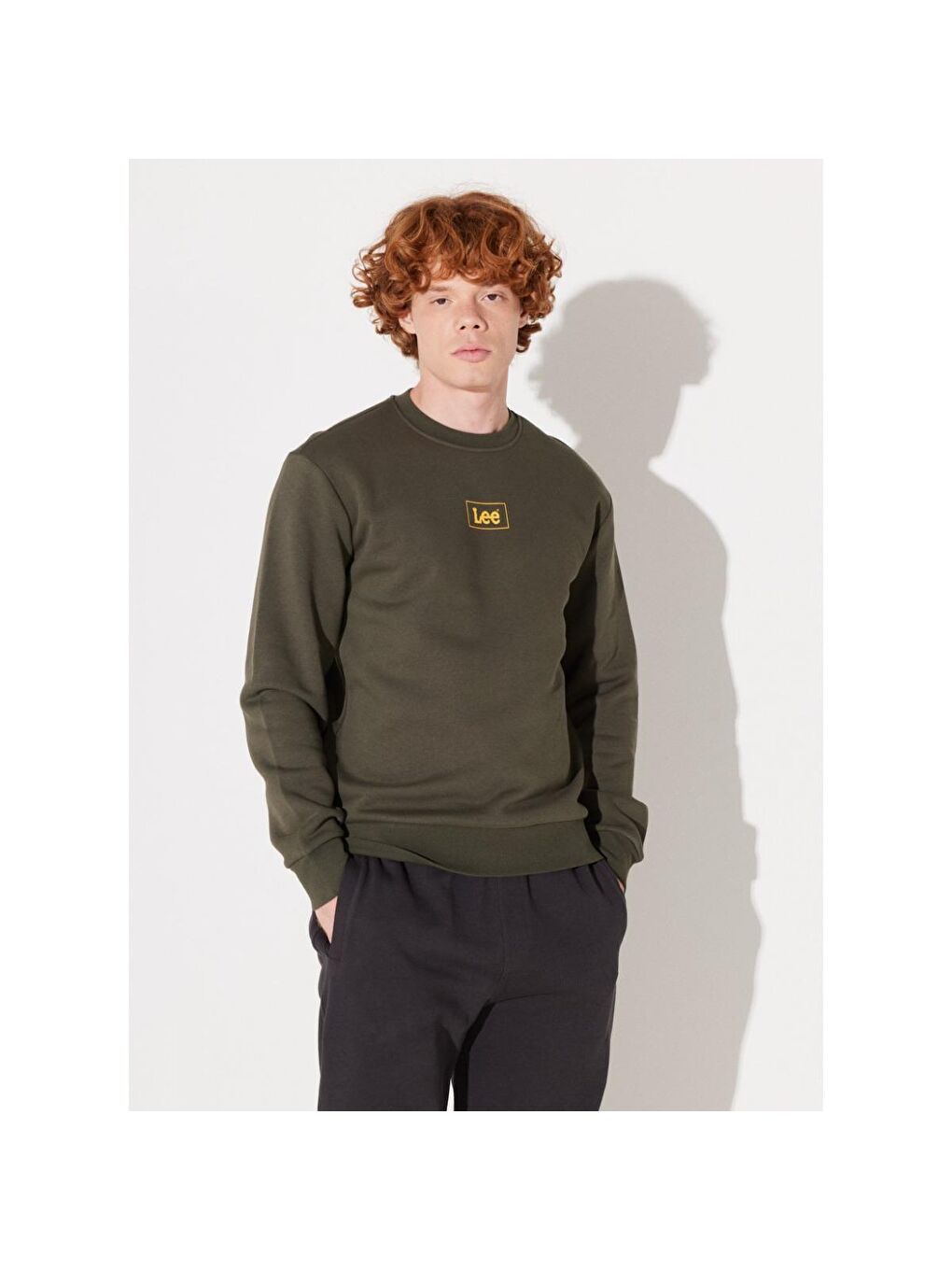 Lee Haki Erkek Haki Sweatshirt