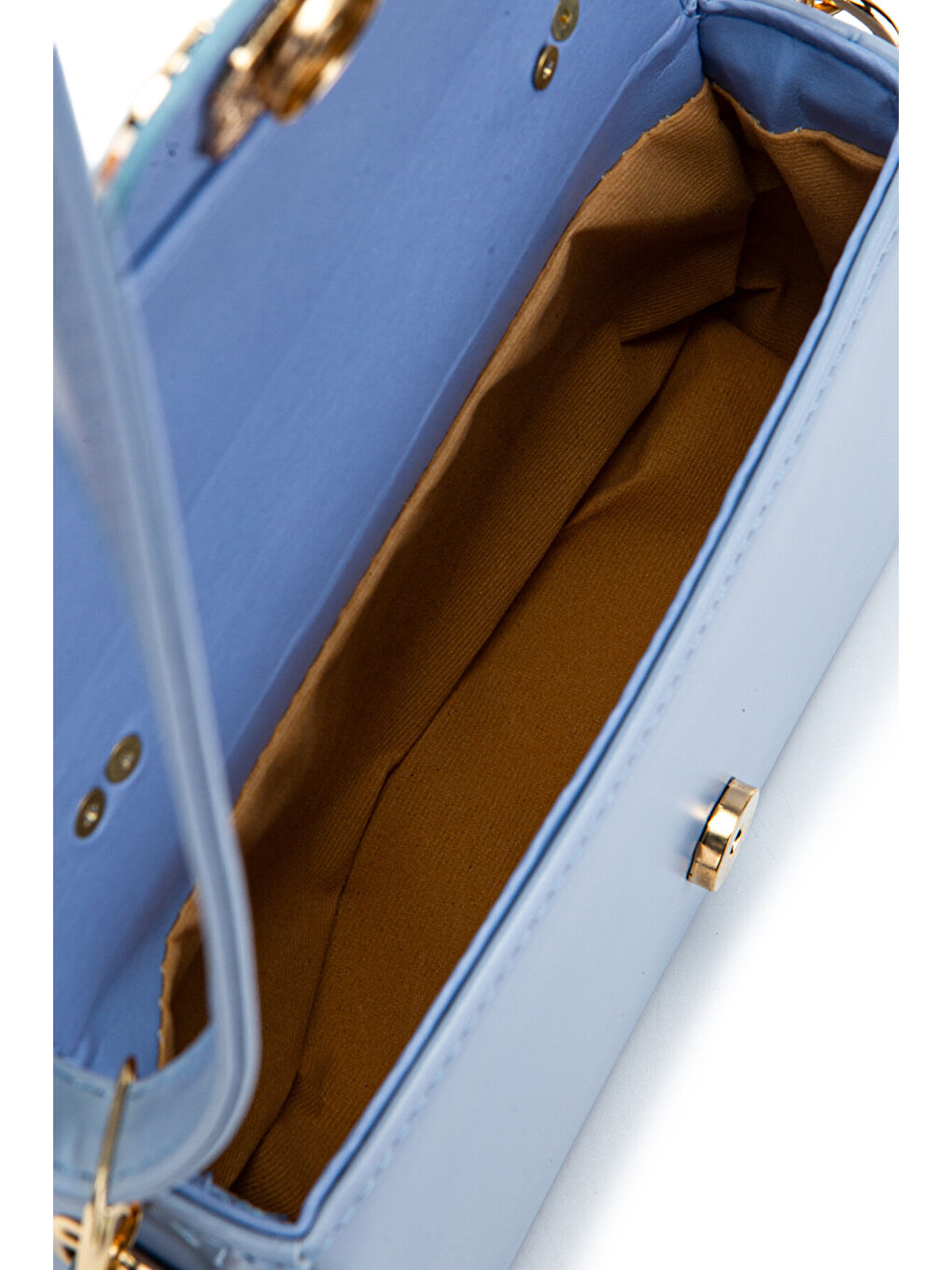 Kapaklı Baget Adel Çapraz Kadın Çanta Mavi-4