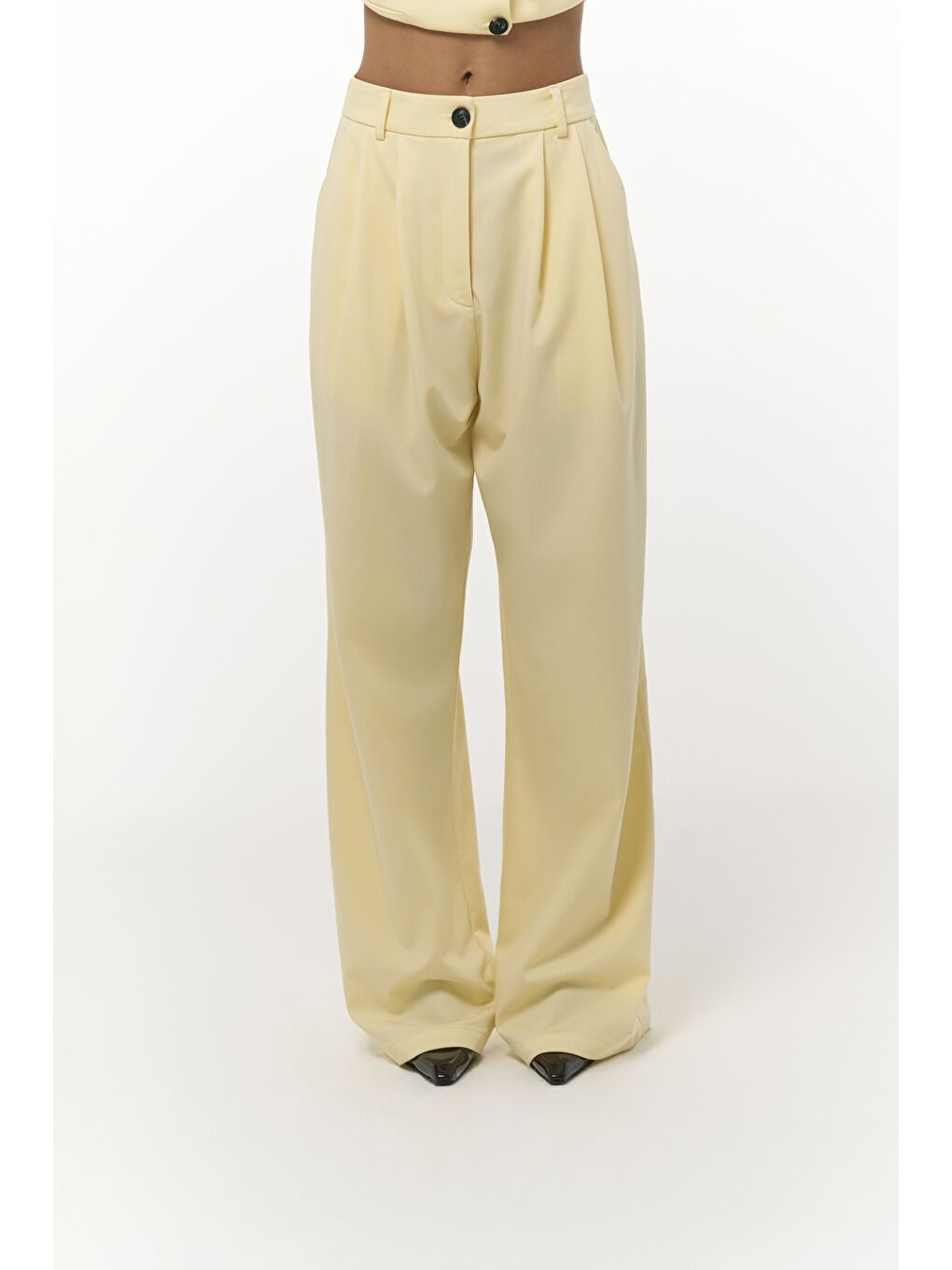Kaylee Sarı Palazzo Pantolon-5
