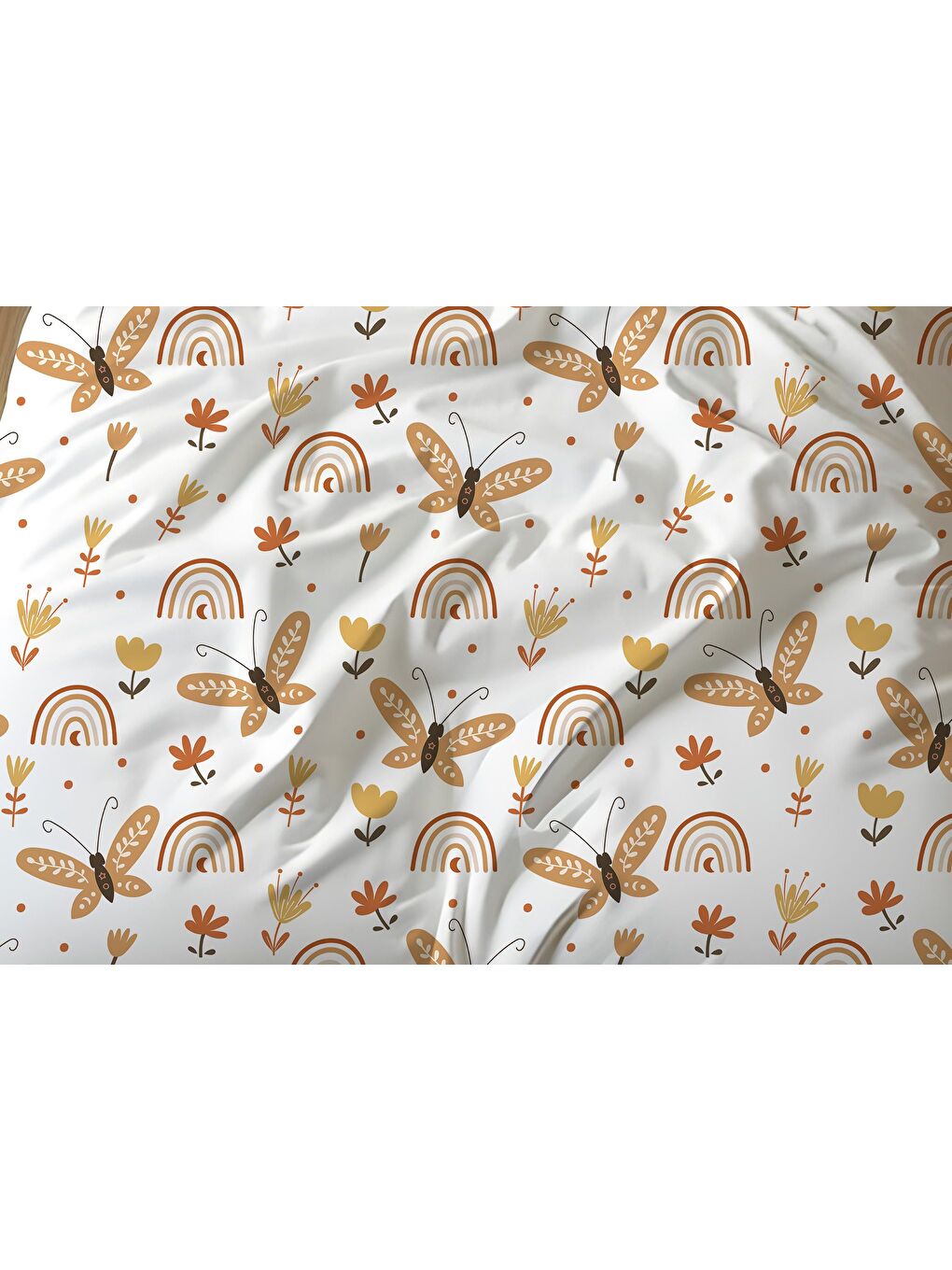 Karışık Çift Taraflı Yusufçuk Desenli - Baskılı Tek Kişilik Nevresim Takımı-2