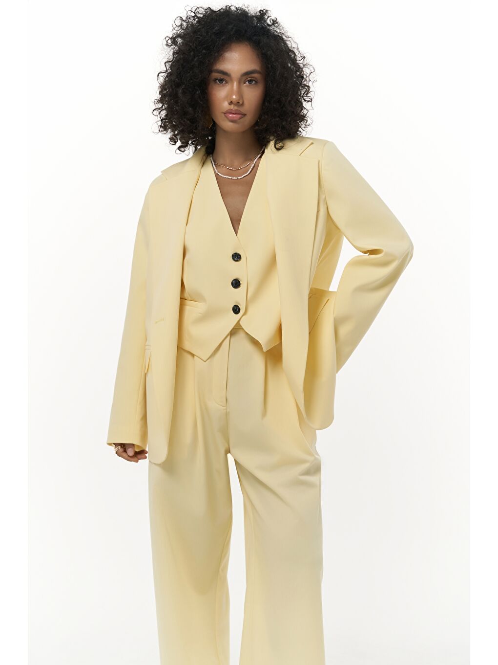 Kaylee Sarı Blazer